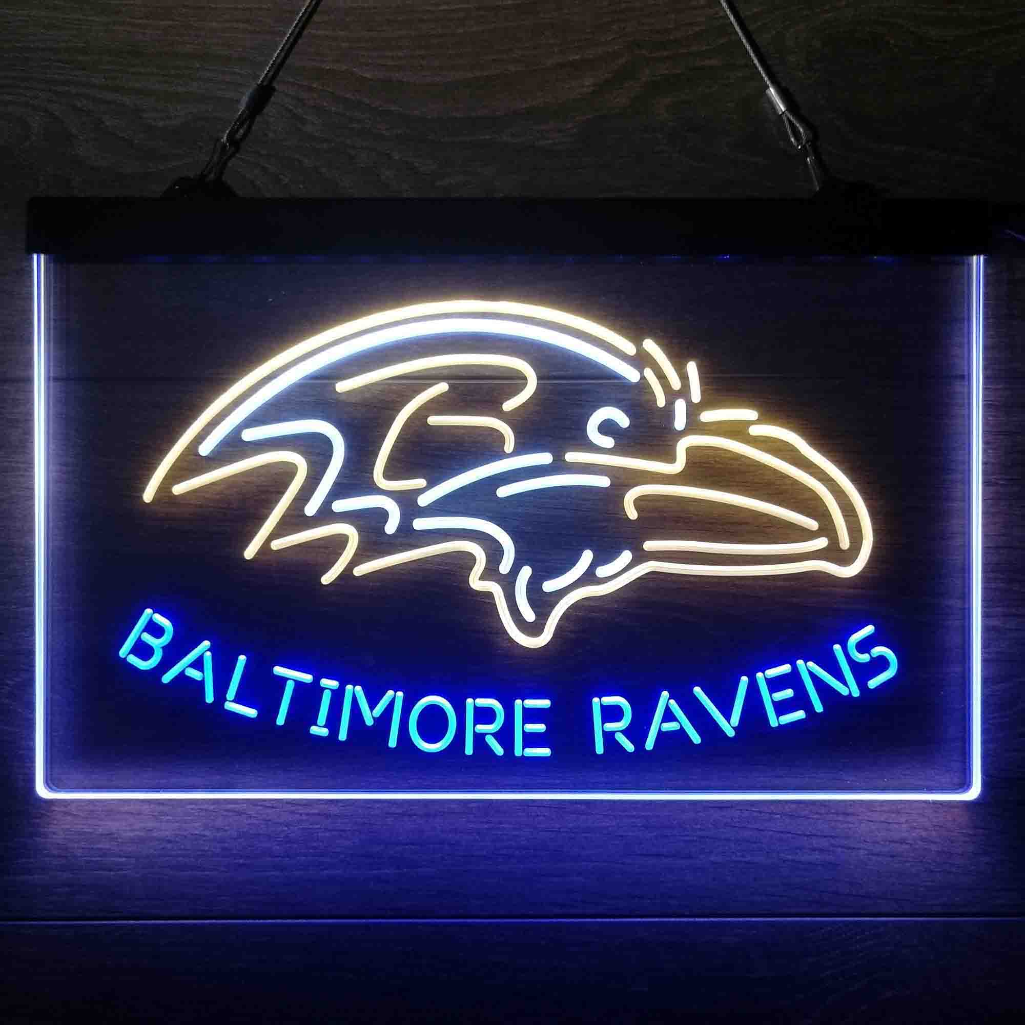 Baltimore Ravens  Neon 3-Color Led Light Sign