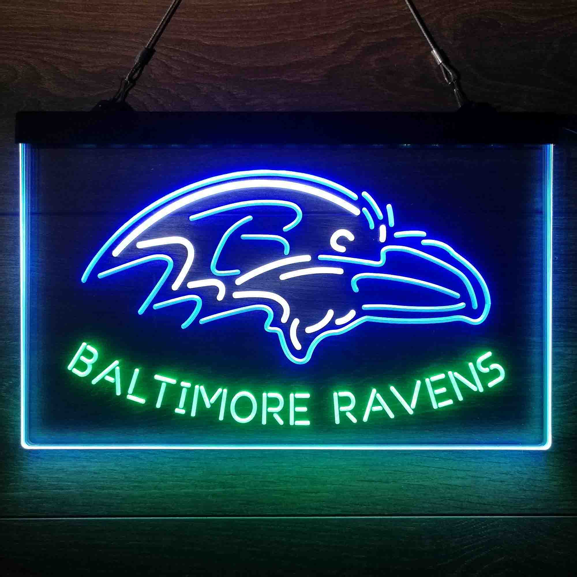 Baltimore Ravens  Neon 3-Color Led Light Sign