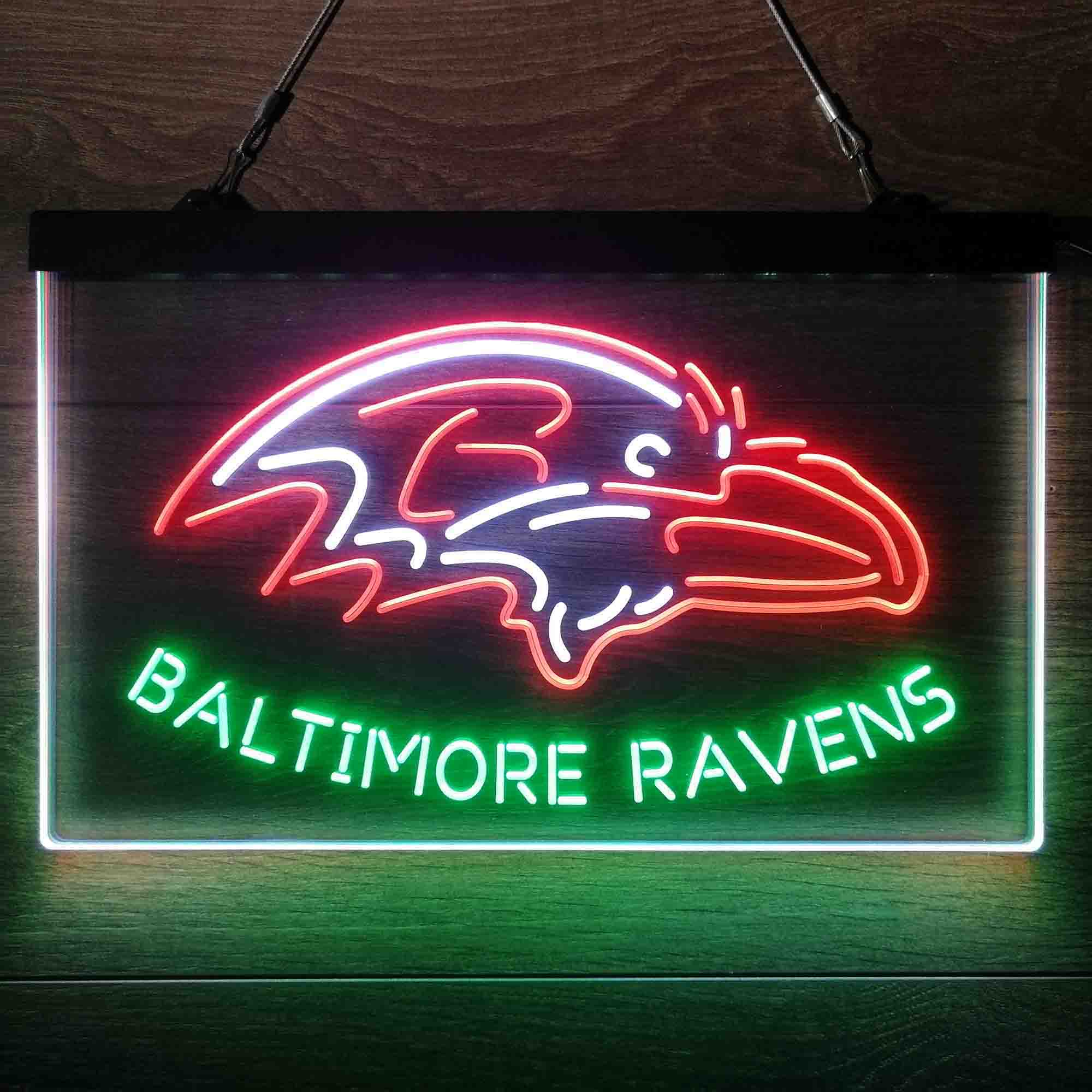 Baltimore Ravens  Neon 3-Color Led Light Sign