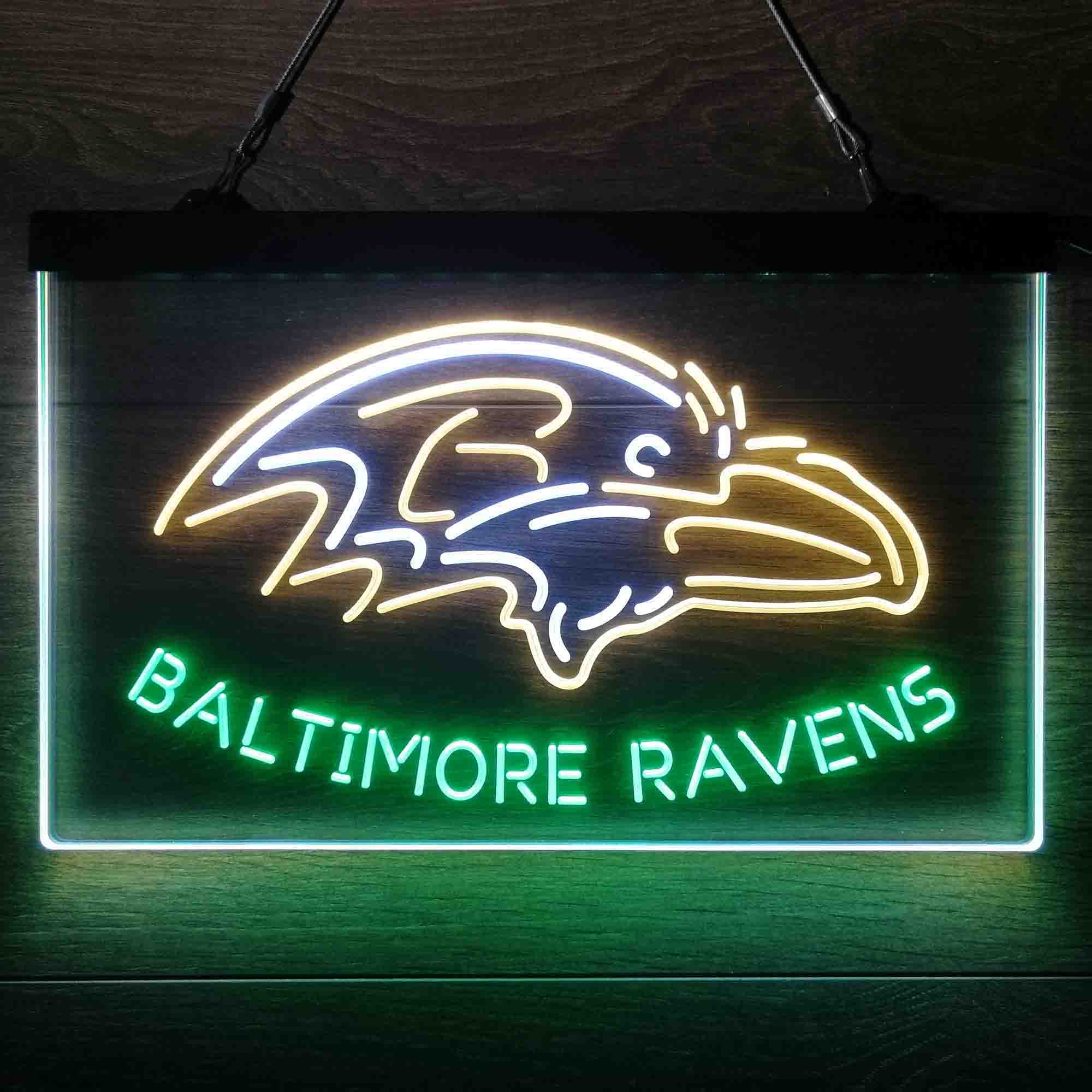 Baltimore Ravens  Neon 3-Color Led Light Sign