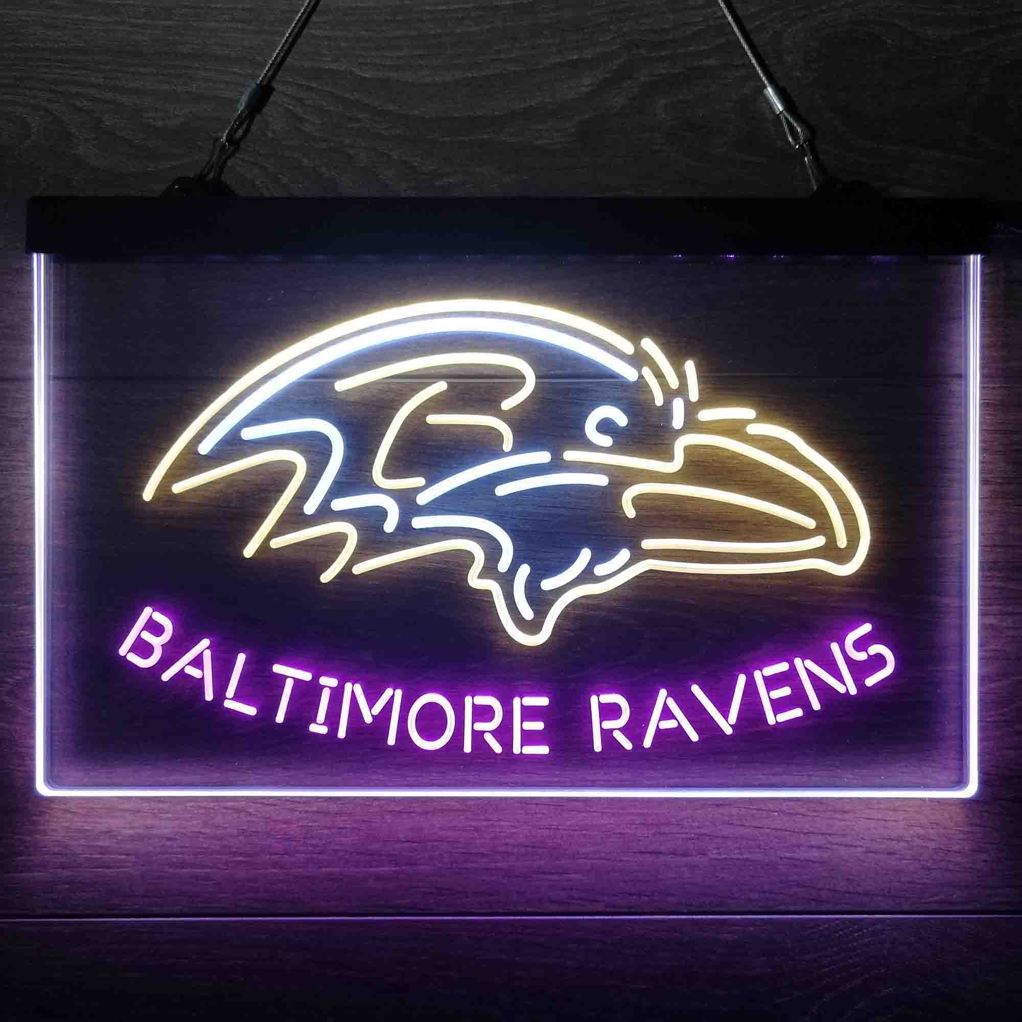 Baltimore Ravens  Neon 3-Color Led Light Sign