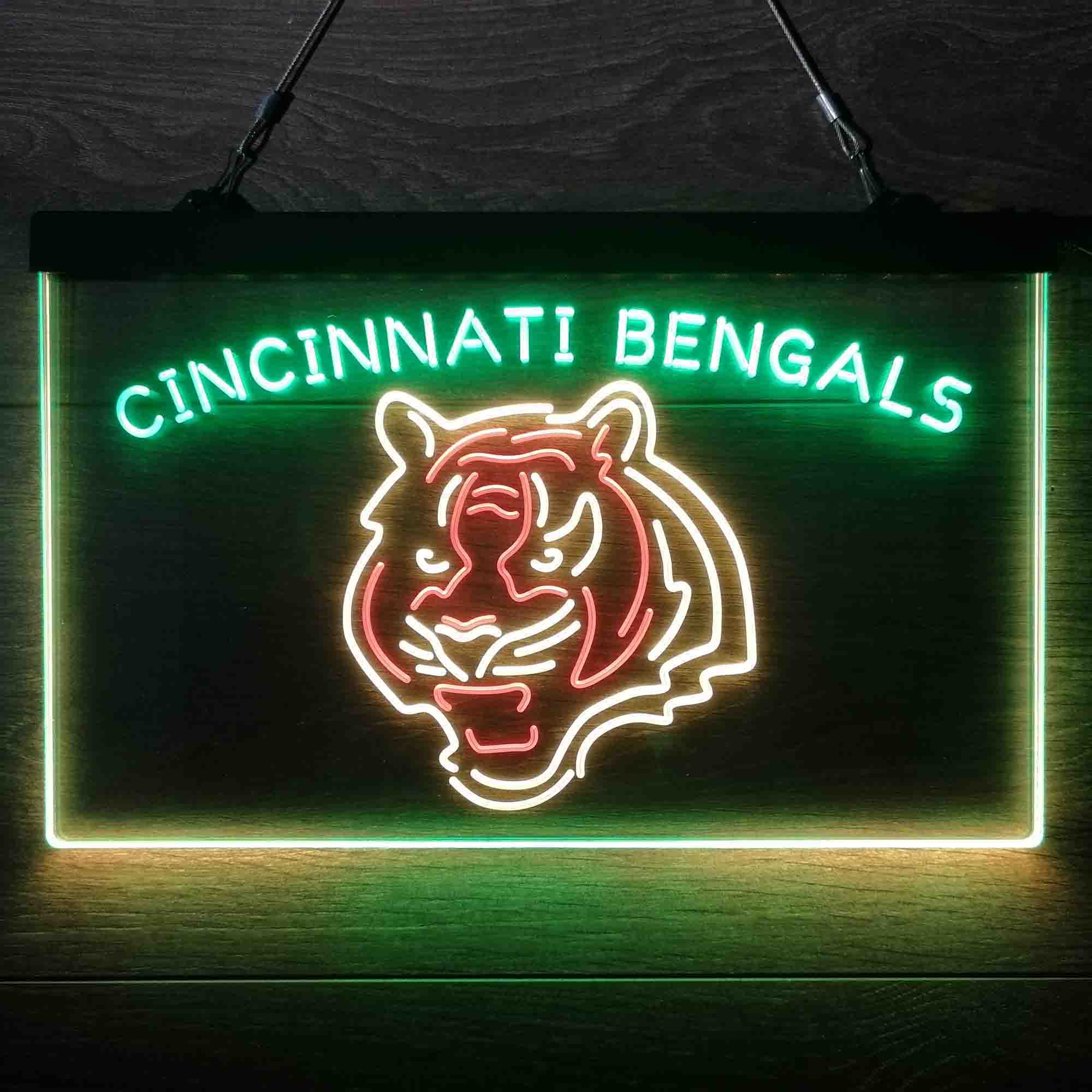 Cincinnati Bengals Neon 3-Color Led Light Sign