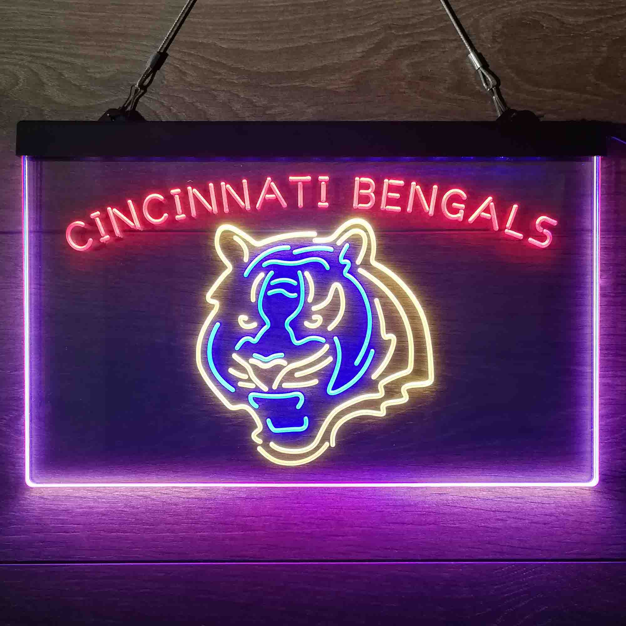 Cincinnati Bengals Neon 3-Color Led Light Sign