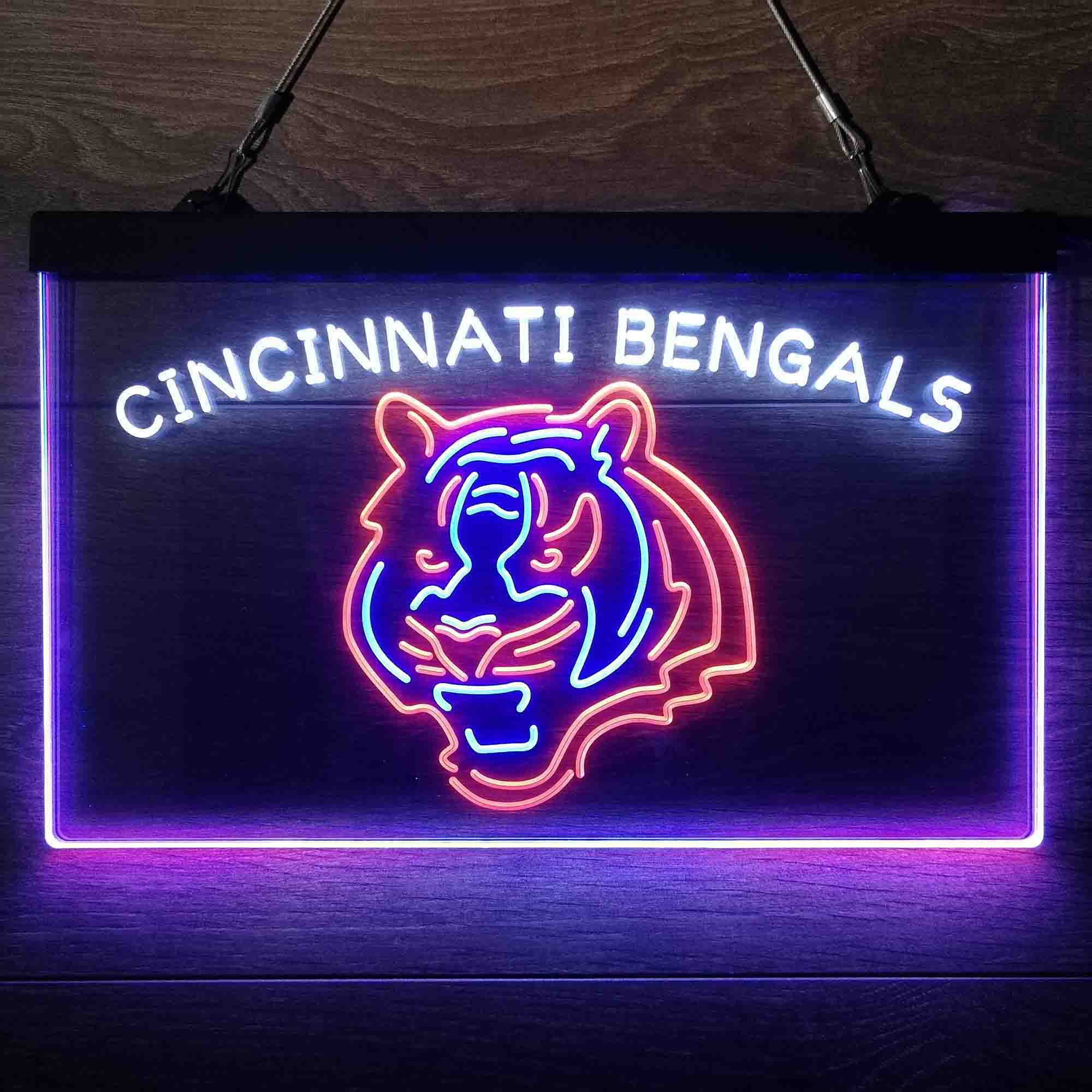 Cincinnati Bengals Neon 3-Color Led Light Sign