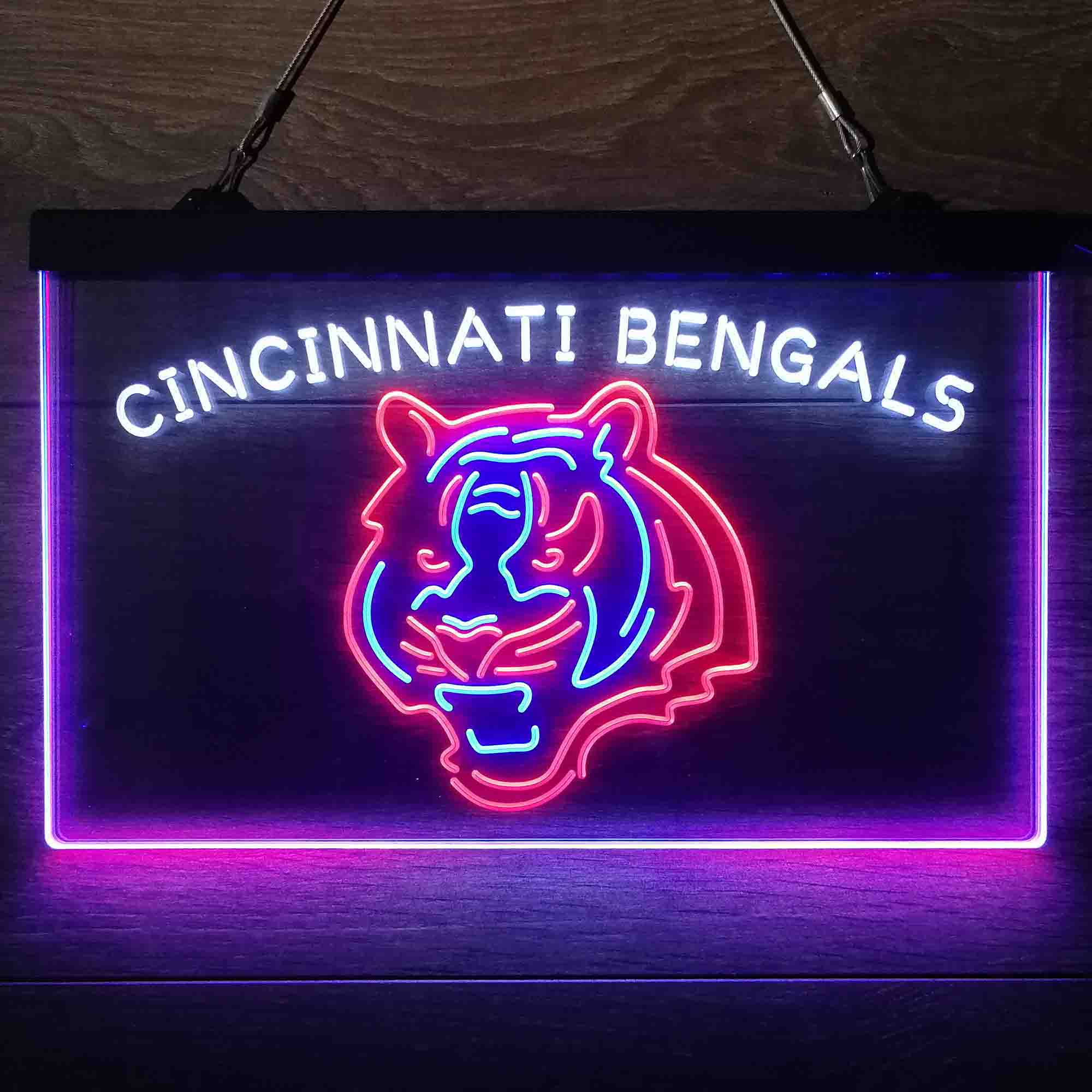 Cincinnati Bengals Neon 3-Color Led Light Sign