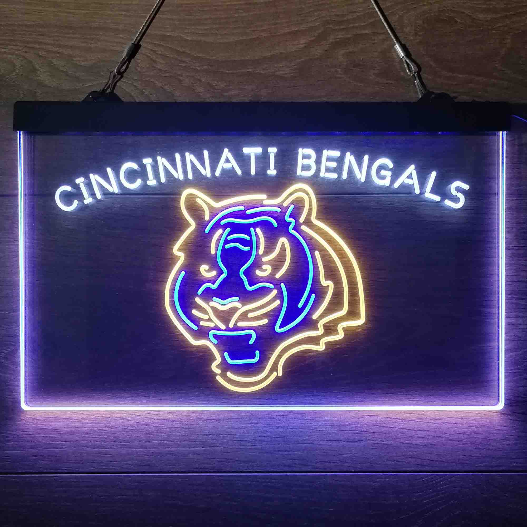 Cincinnati Bengals Neon 3-Color Led Light Sign