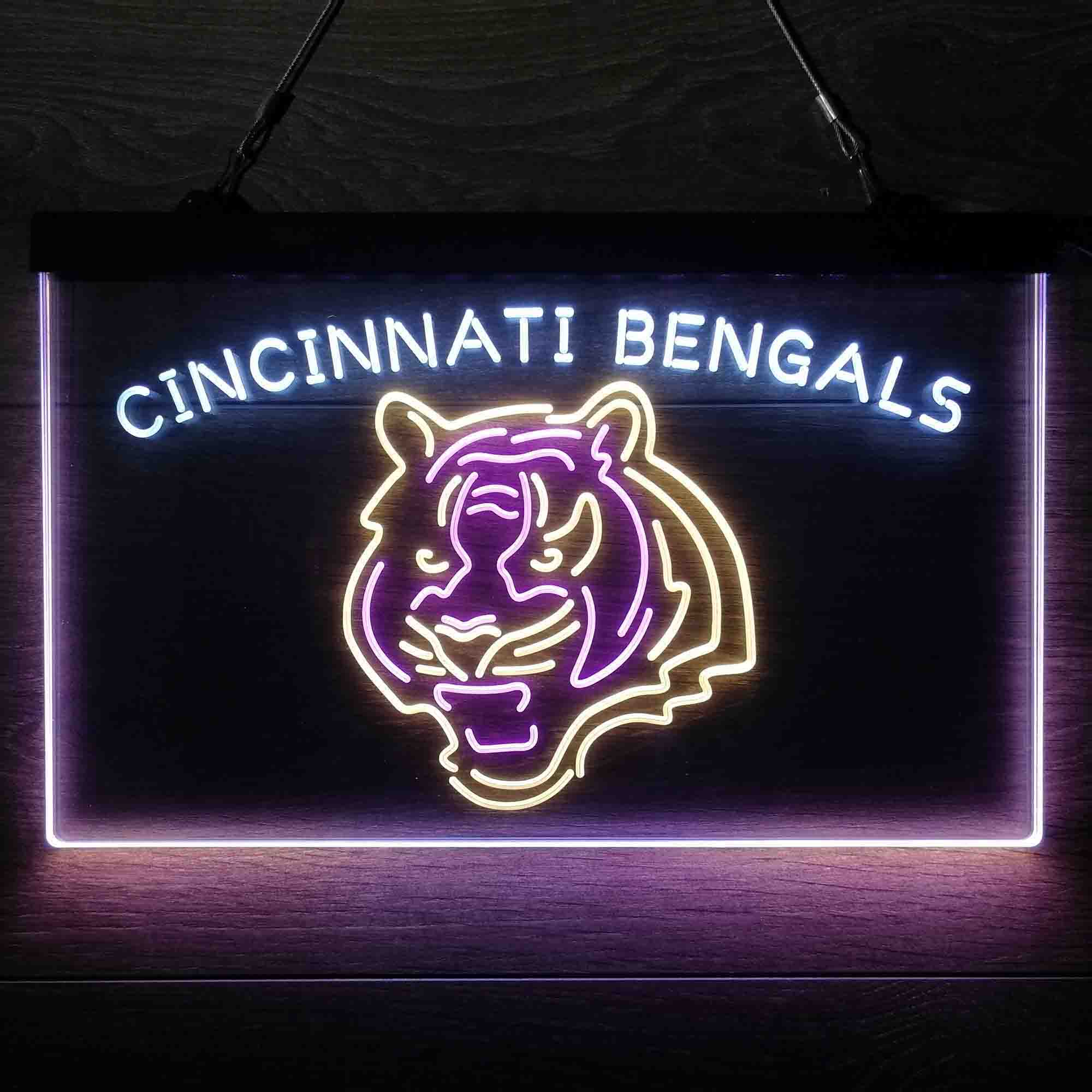 Cincinnati Bengals Neon 3-Color Led Light Sign