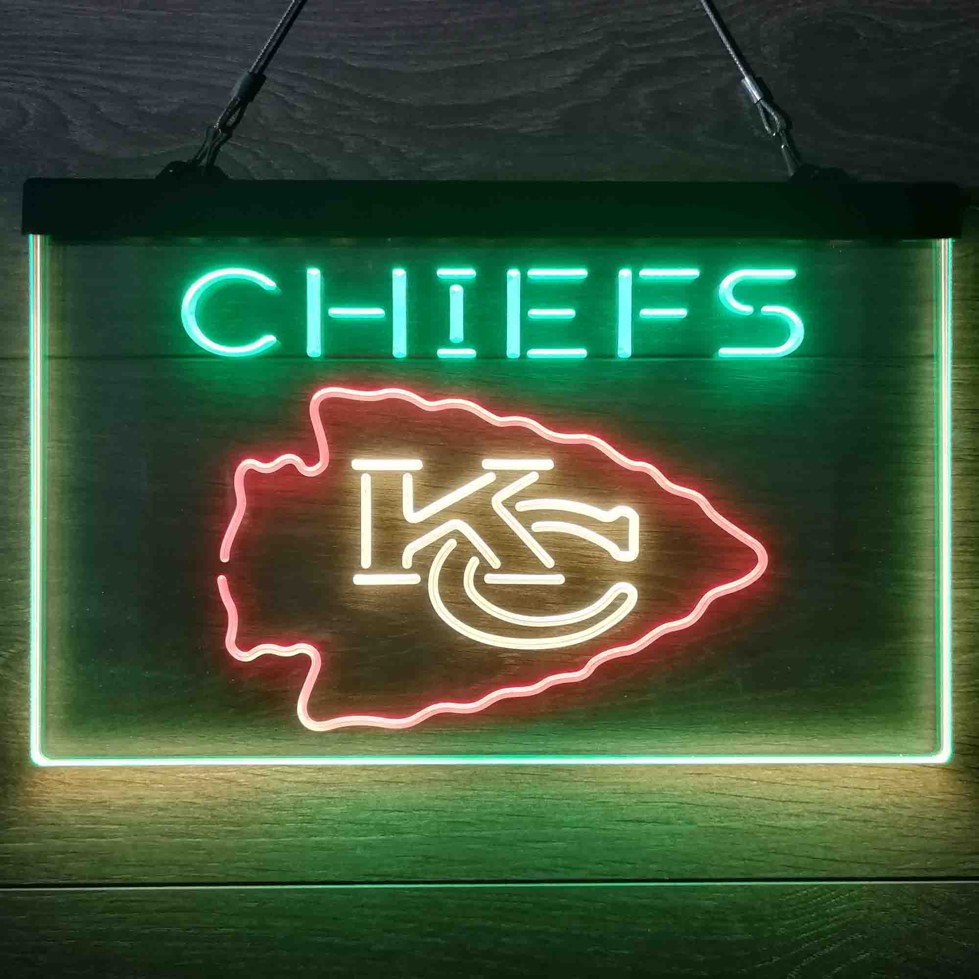 Kansas City Chiefs  Neon 3-Color Led Light Sign