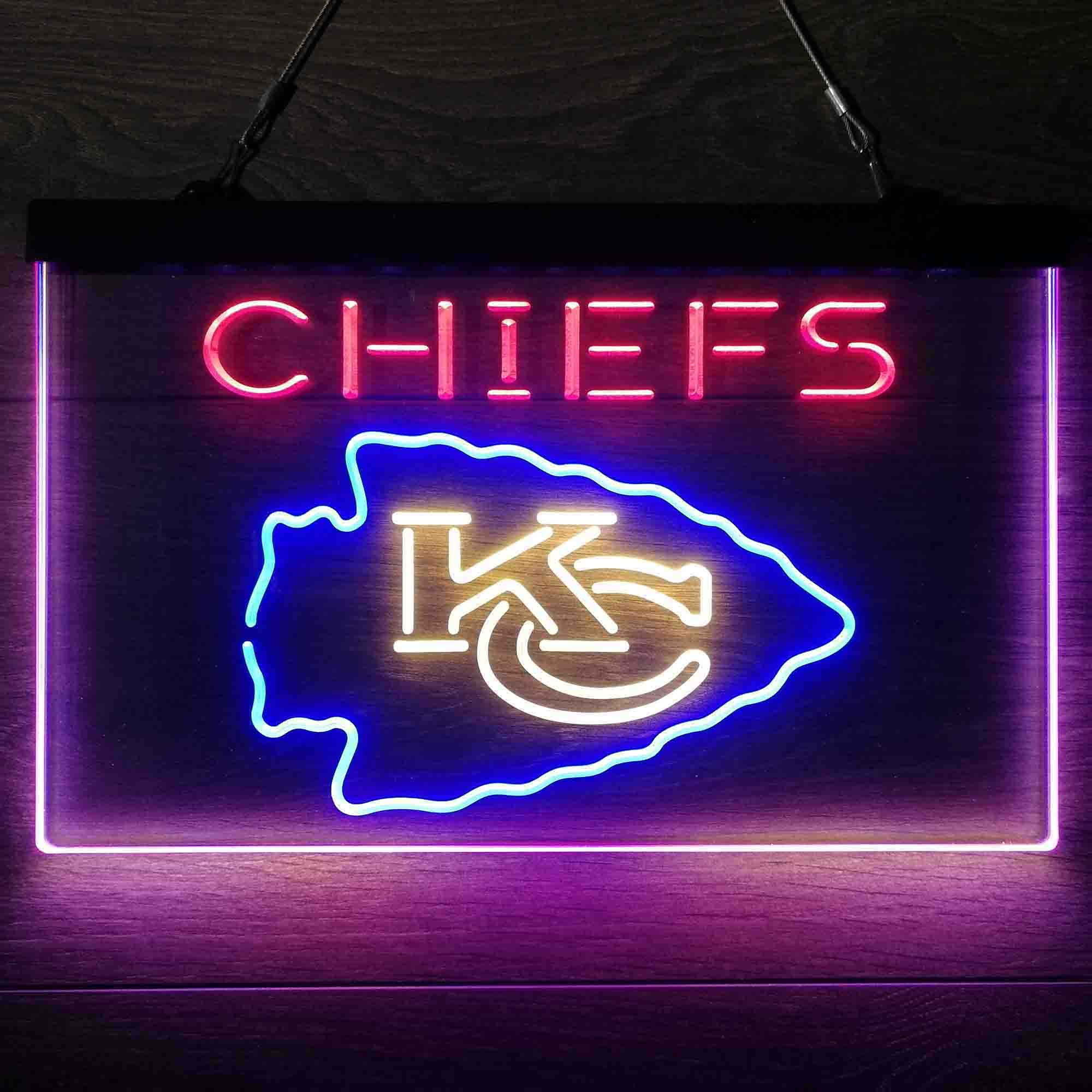 Kansas City Chiefs  Neon 3-Color Led Light Sign