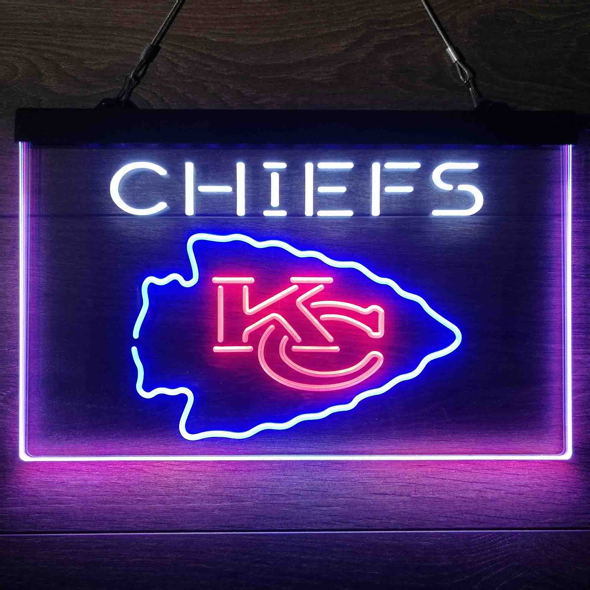 Kansas City Chiefs  Neon 3-Color Led Light Sign