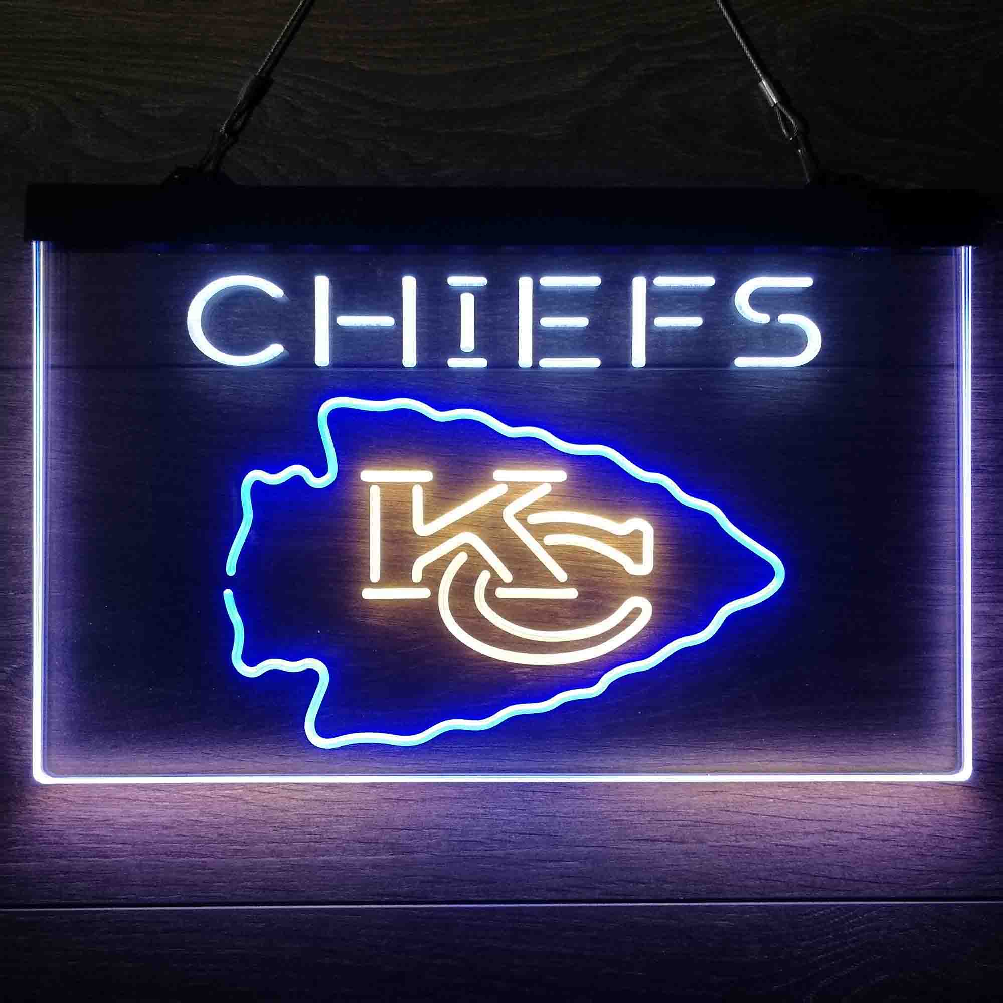 Kansas City Chiefs  Neon 3-Color Led Light Sign