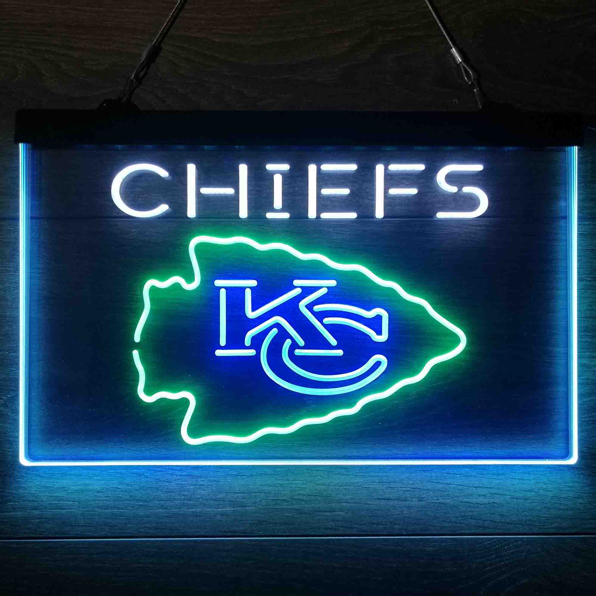 Kansas City Chiefs  Neon 3-Color Led Light Sign