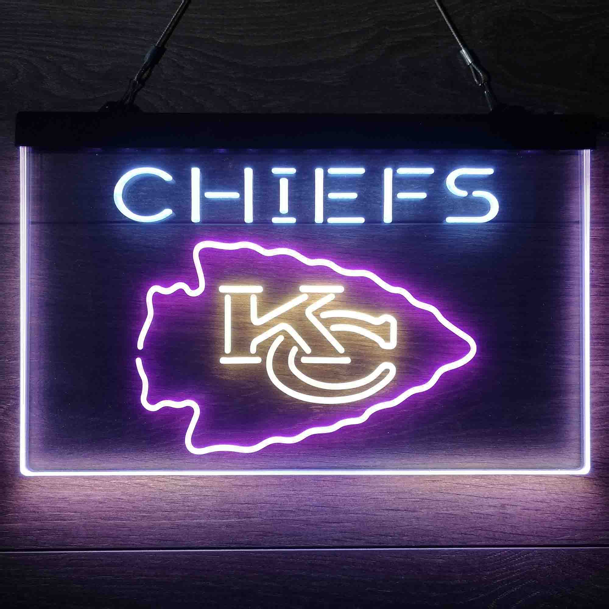 Kansas City Chiefs  Neon 3-Color Led Light Sign