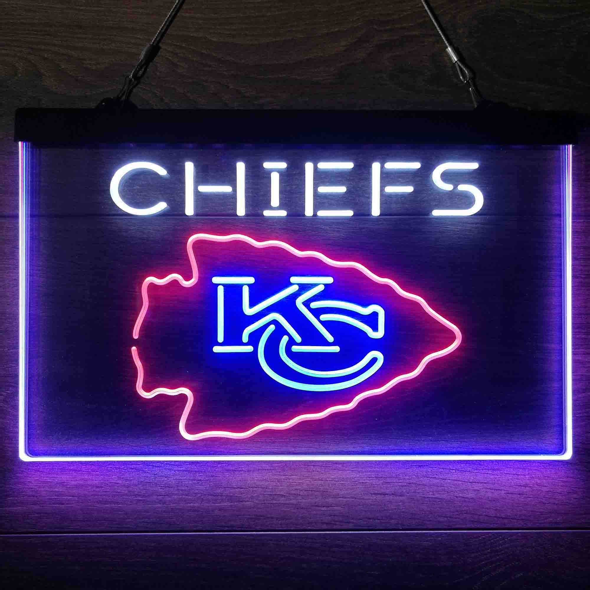 Kansas City Chiefs  Neon 3-Color Led Light Sign