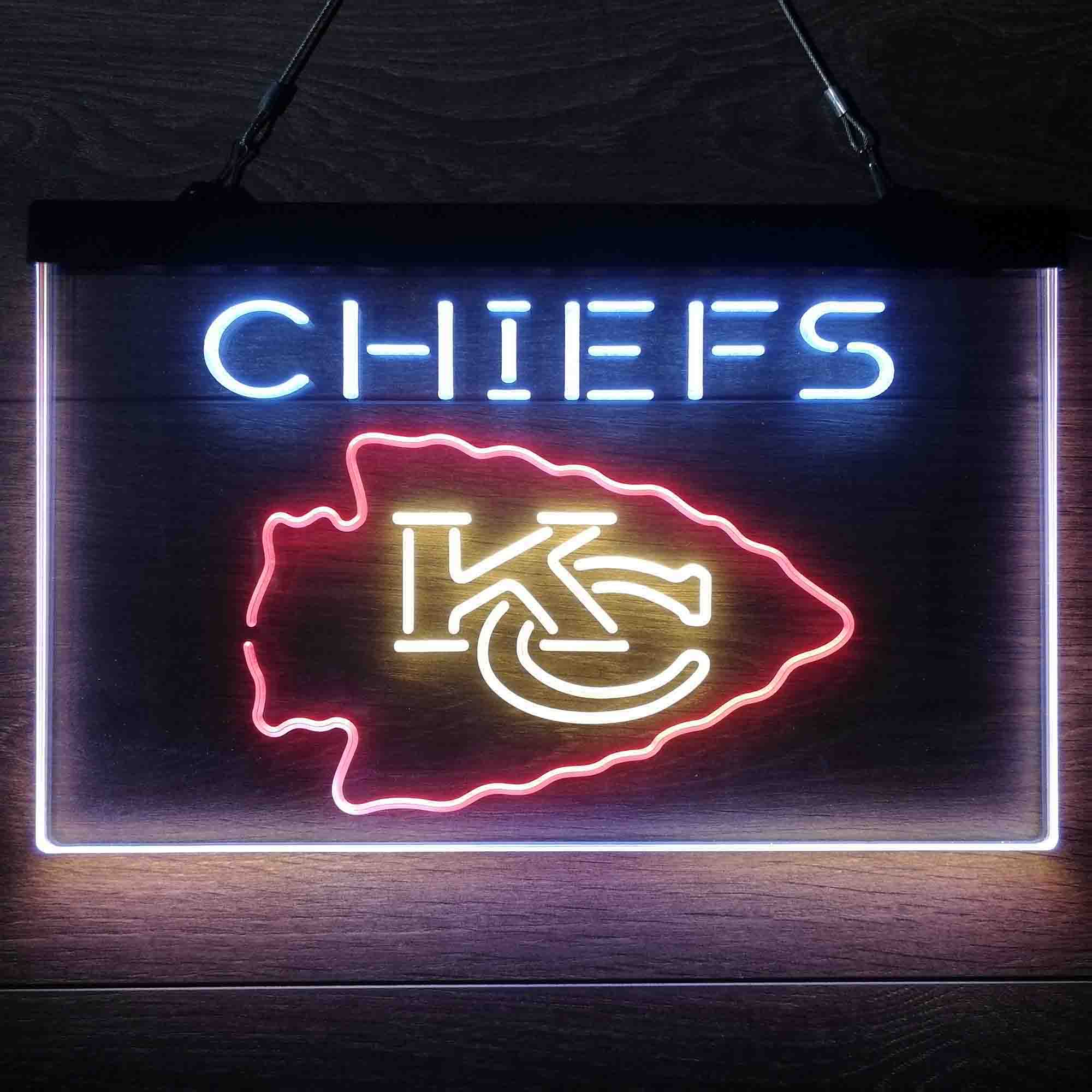 Kansas City Chiefs  Neon 3-Color Led Light Sign