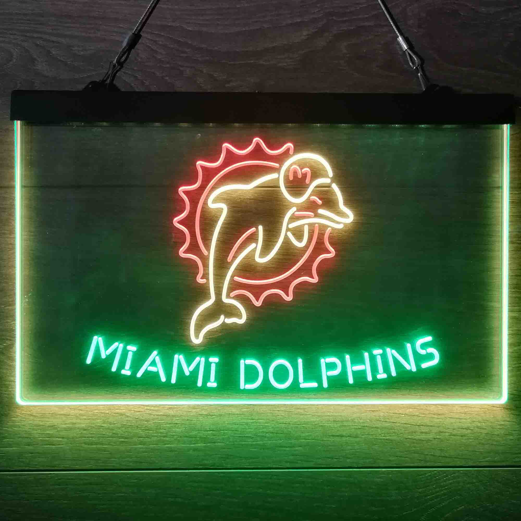 Miami Dolphins Neon 3-Color Led Light Sign