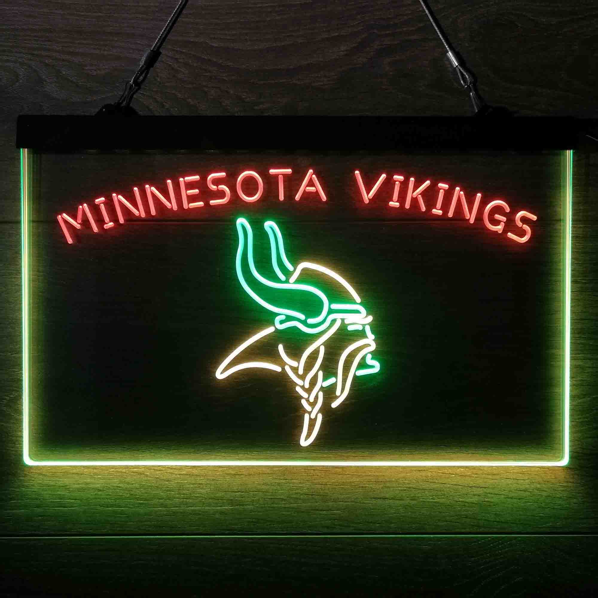 Minnesota Vikings Neon 3-Color LED Light Sign