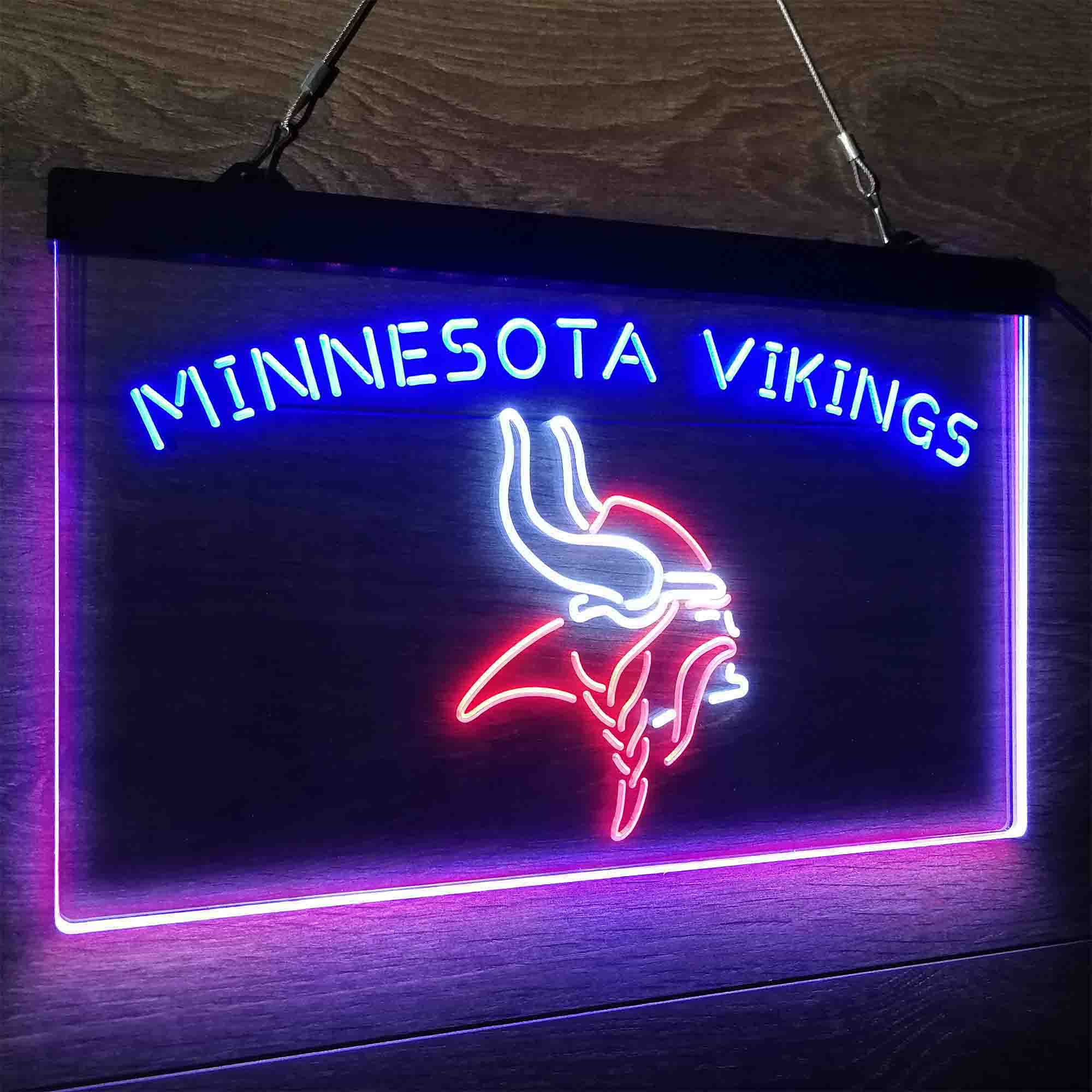 Minnesotas Viking Club Neon LED Sign 3 Colors