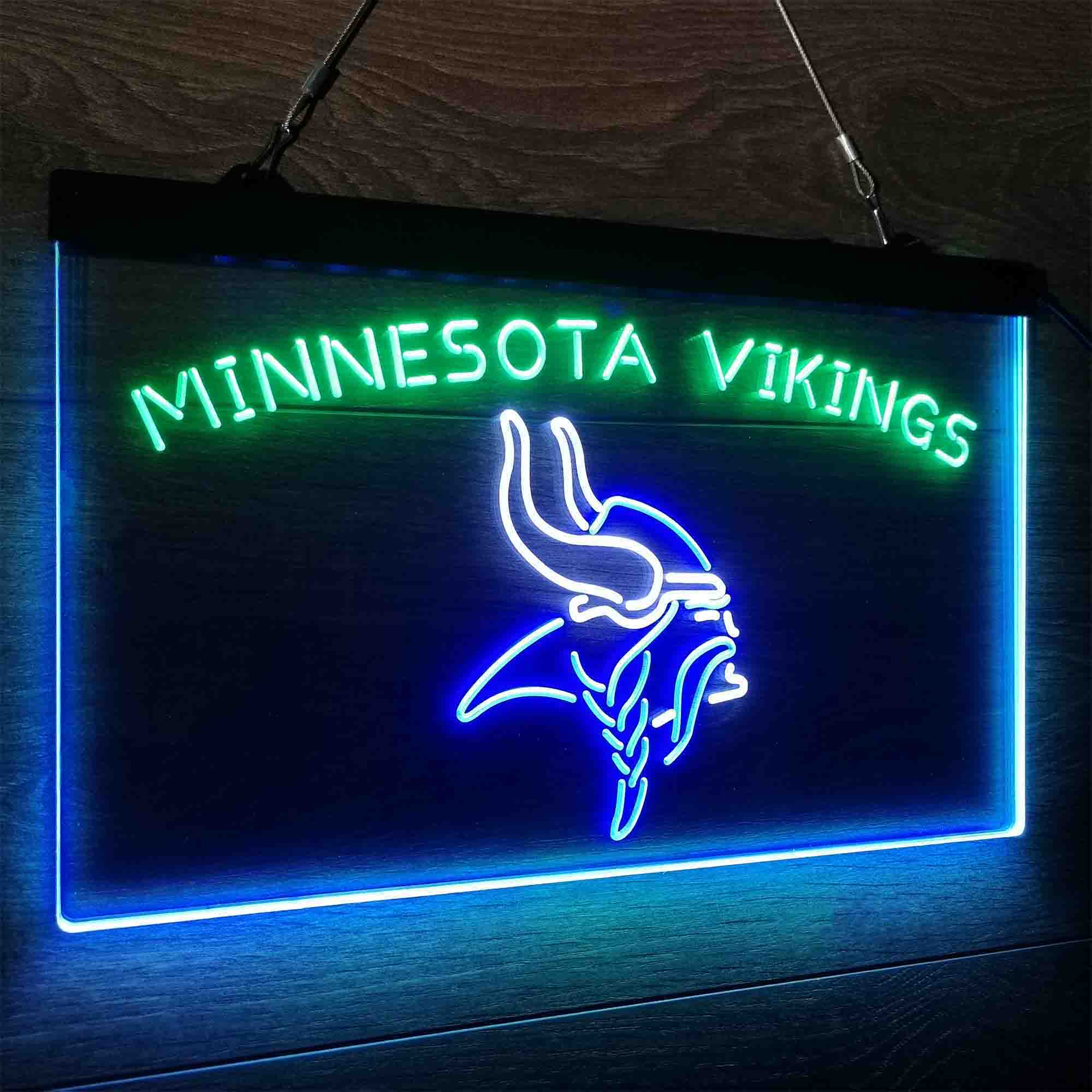 Minnesotas Viking Club Neon LED Sign 3 Colors