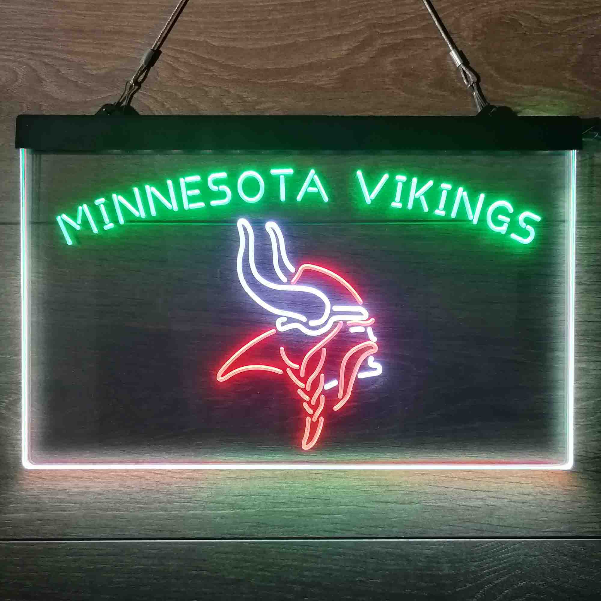 Minnesota Vikings Neon 3-Color LED Light Sign