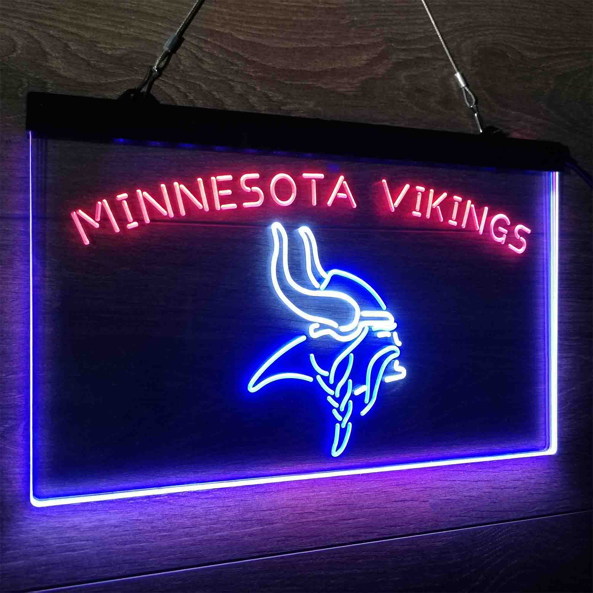 Minnesotas Viking Club Neon LED Sign 3 Colors