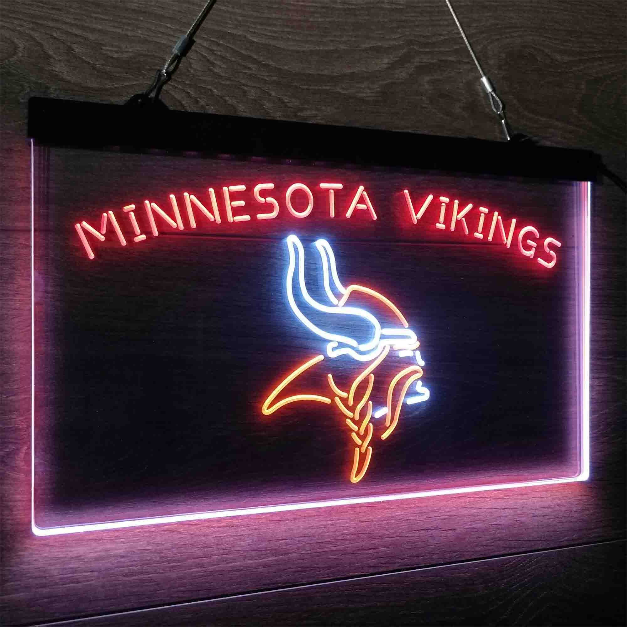 Minnesotas Viking Club Neon LED Sign 3 Colors