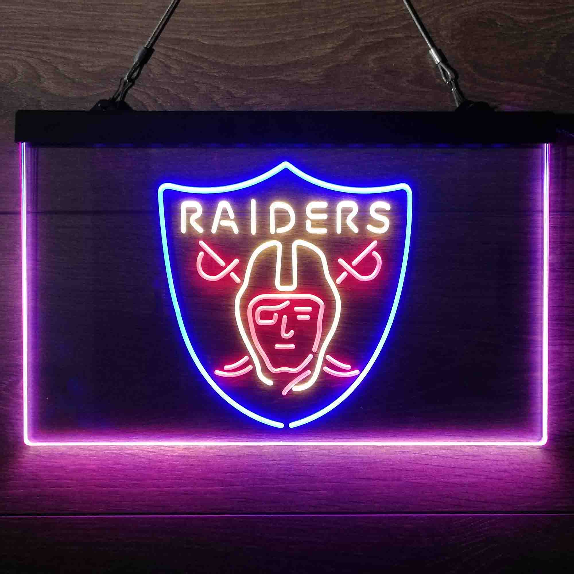 Las Vegas Raiders Neon 3-Color Led Light Sign