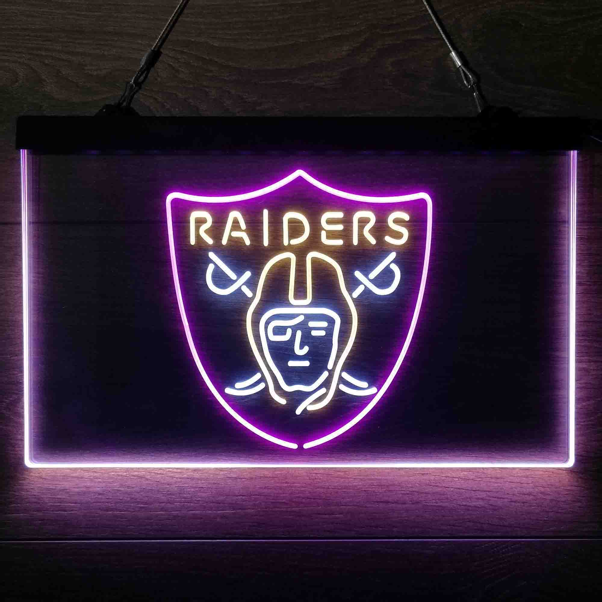 Las Vegas Raiders Neon 3-Color Led Light Sign