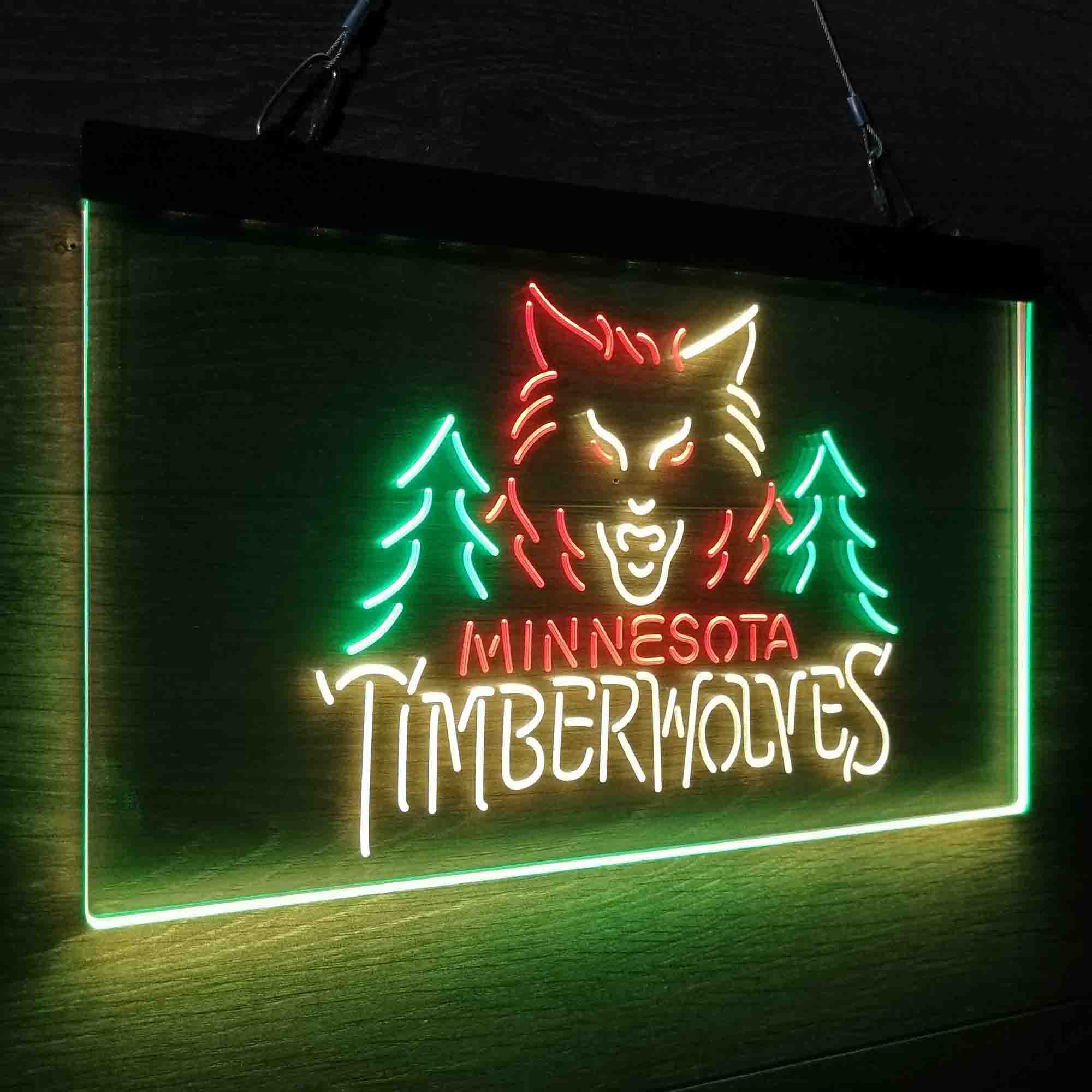 Minnesota Timberwolves Hockey Neon LED Sign 3 Colors