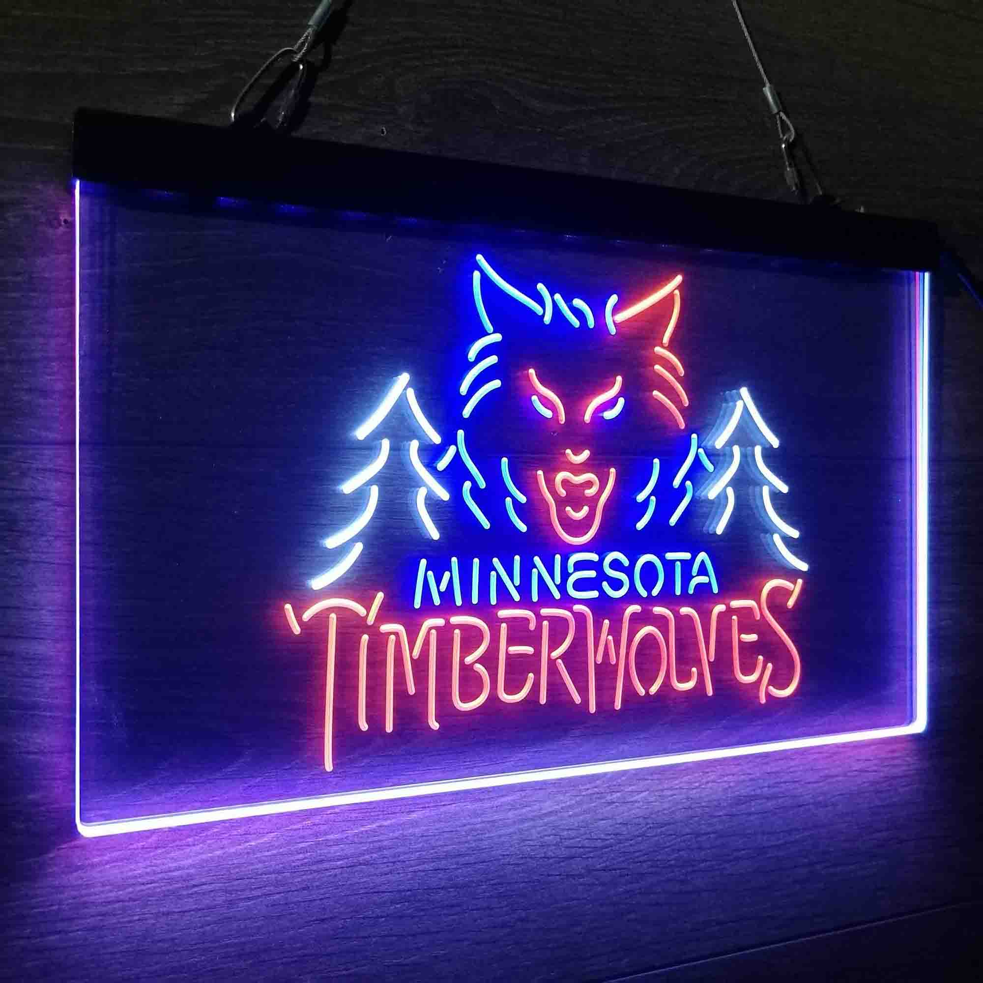 Minnesota Timberwolves Hockey Neon LED Sign 3 Colors