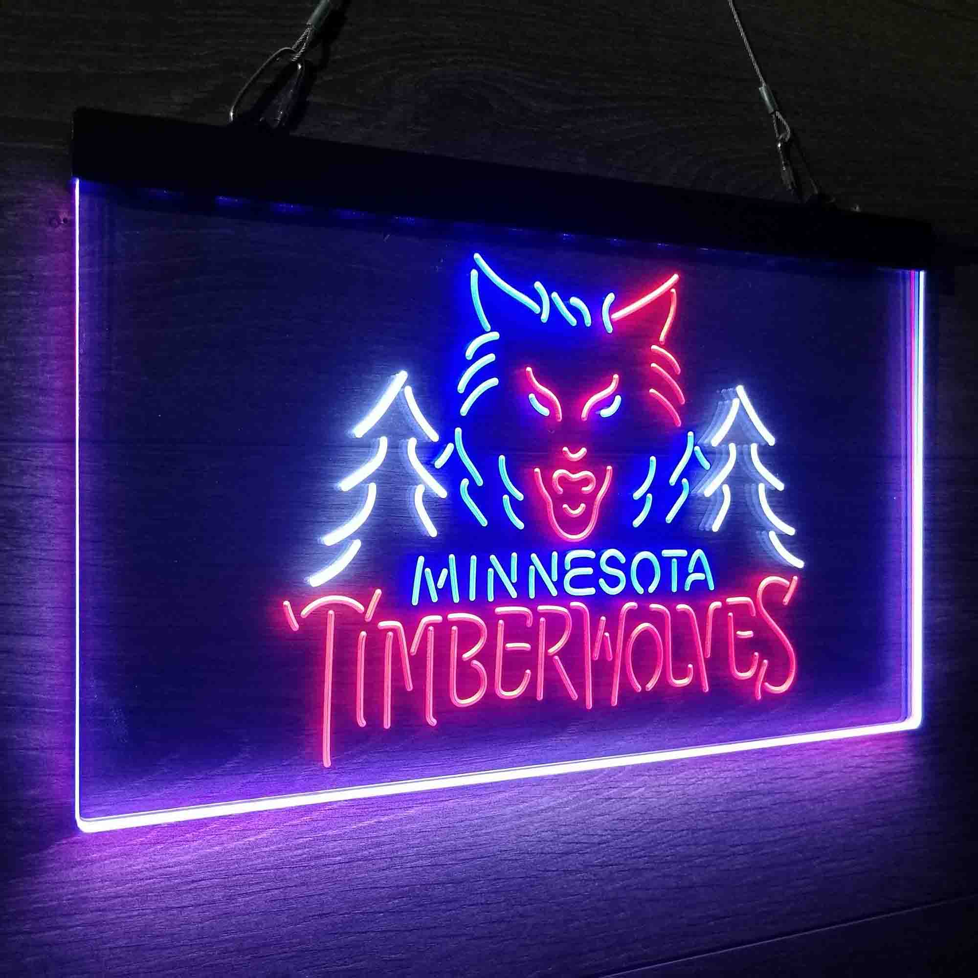 Minnesota Timberwolves Hockey Neon LED Sign 3 Colors