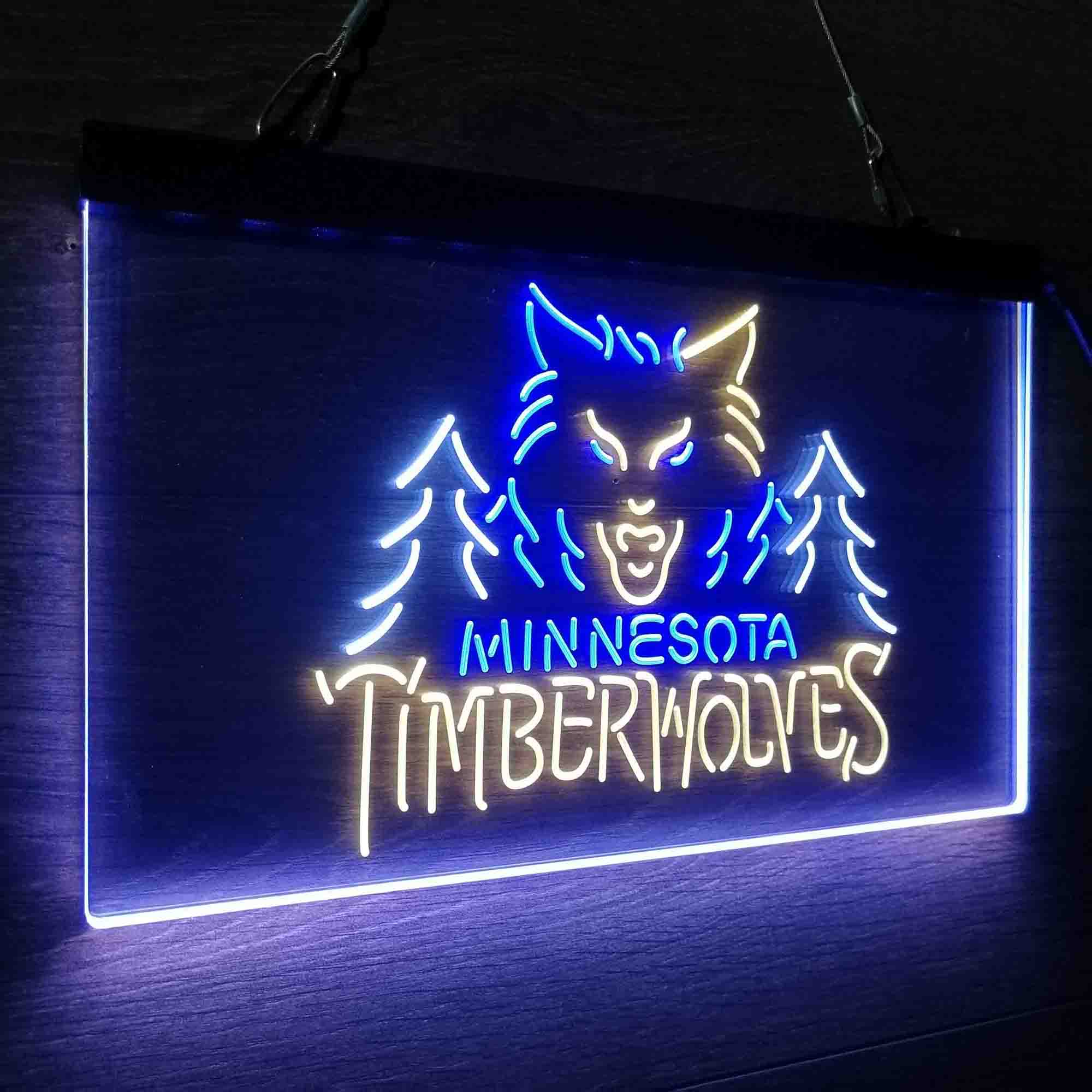 Minnesota Timberwolves Hockey Neon LED Sign 3 Colors