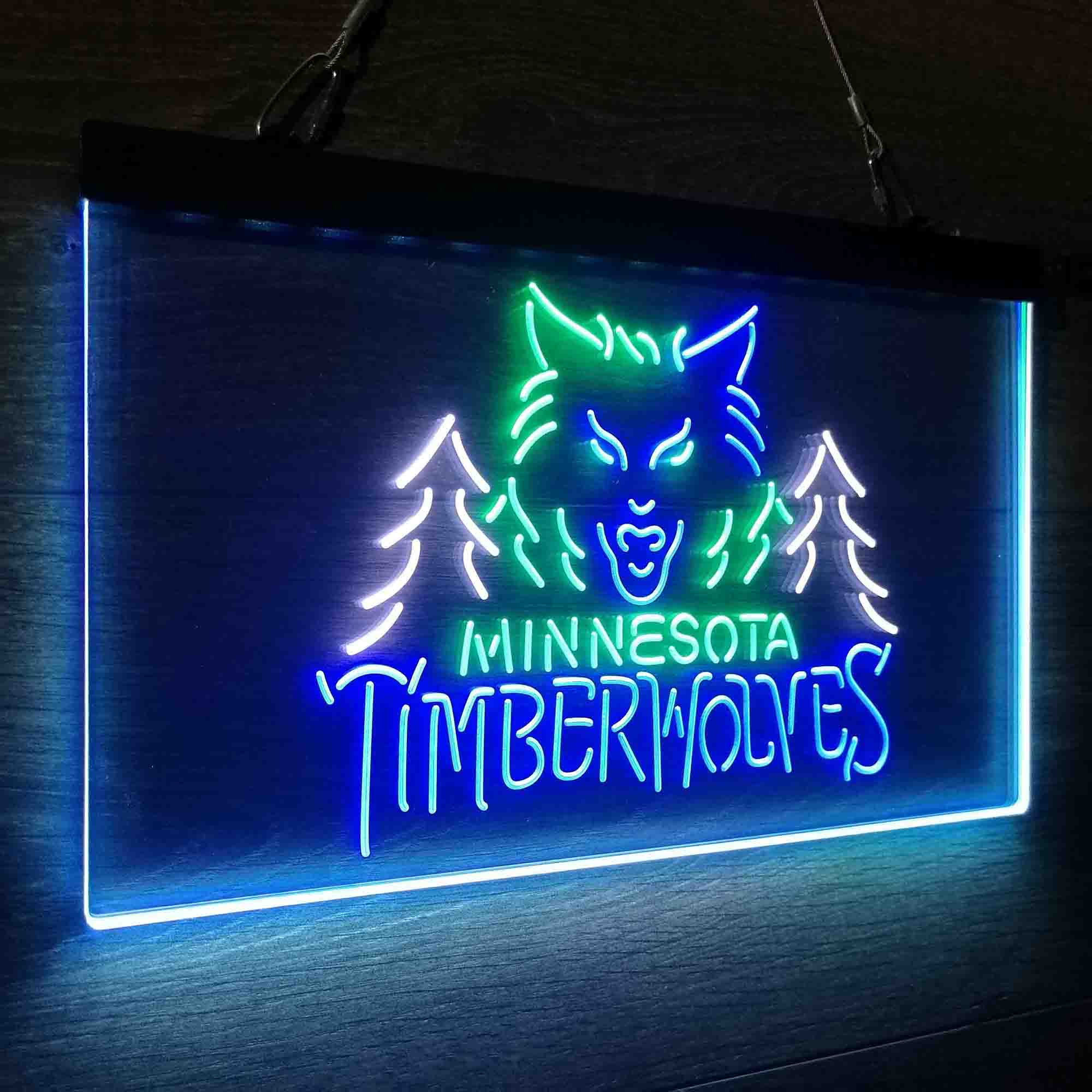 Minnesota Timberwolves Hockey Neon LED Sign 3 Colors