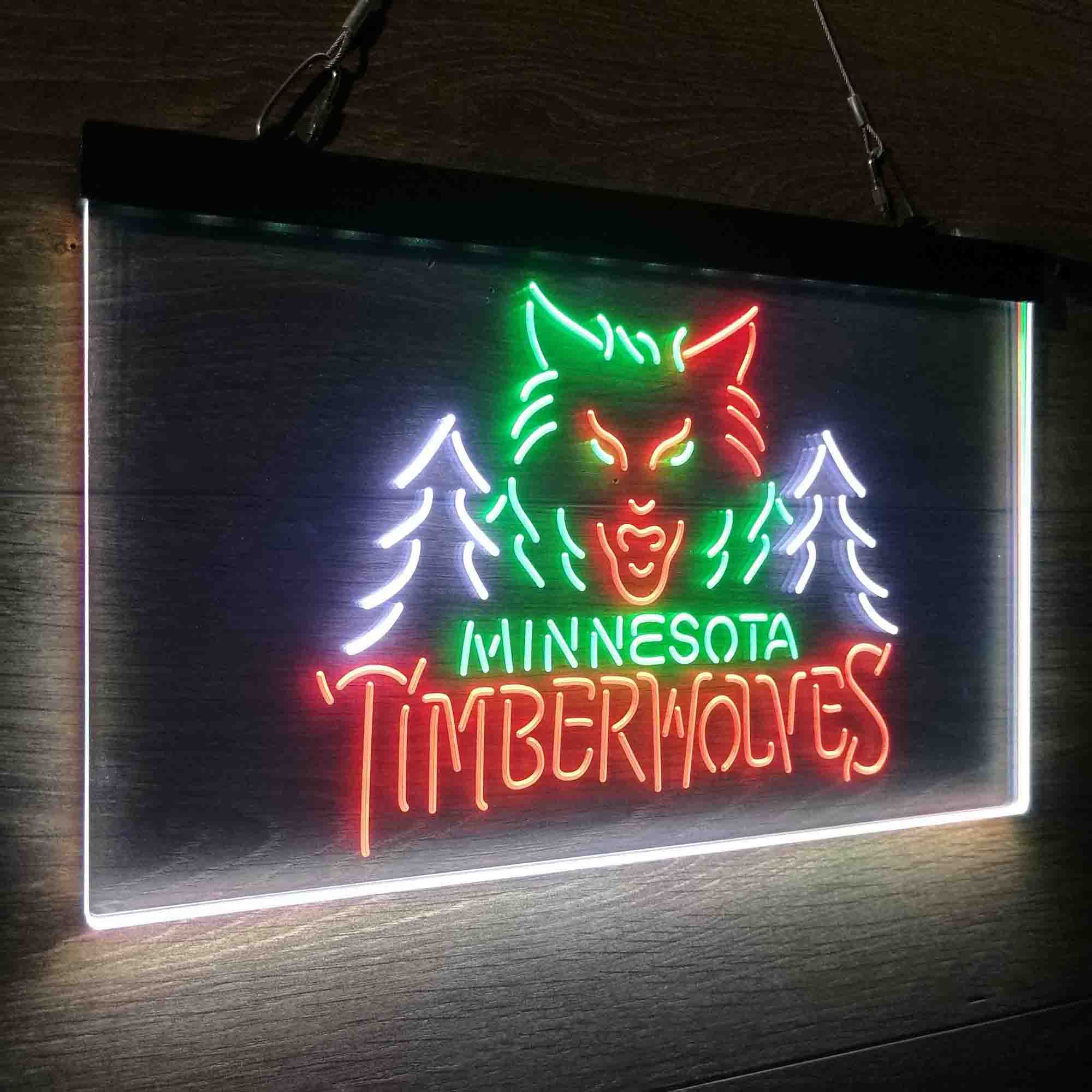 Minnesota Timberwolves Hockey Neon LED Sign 3 Colors