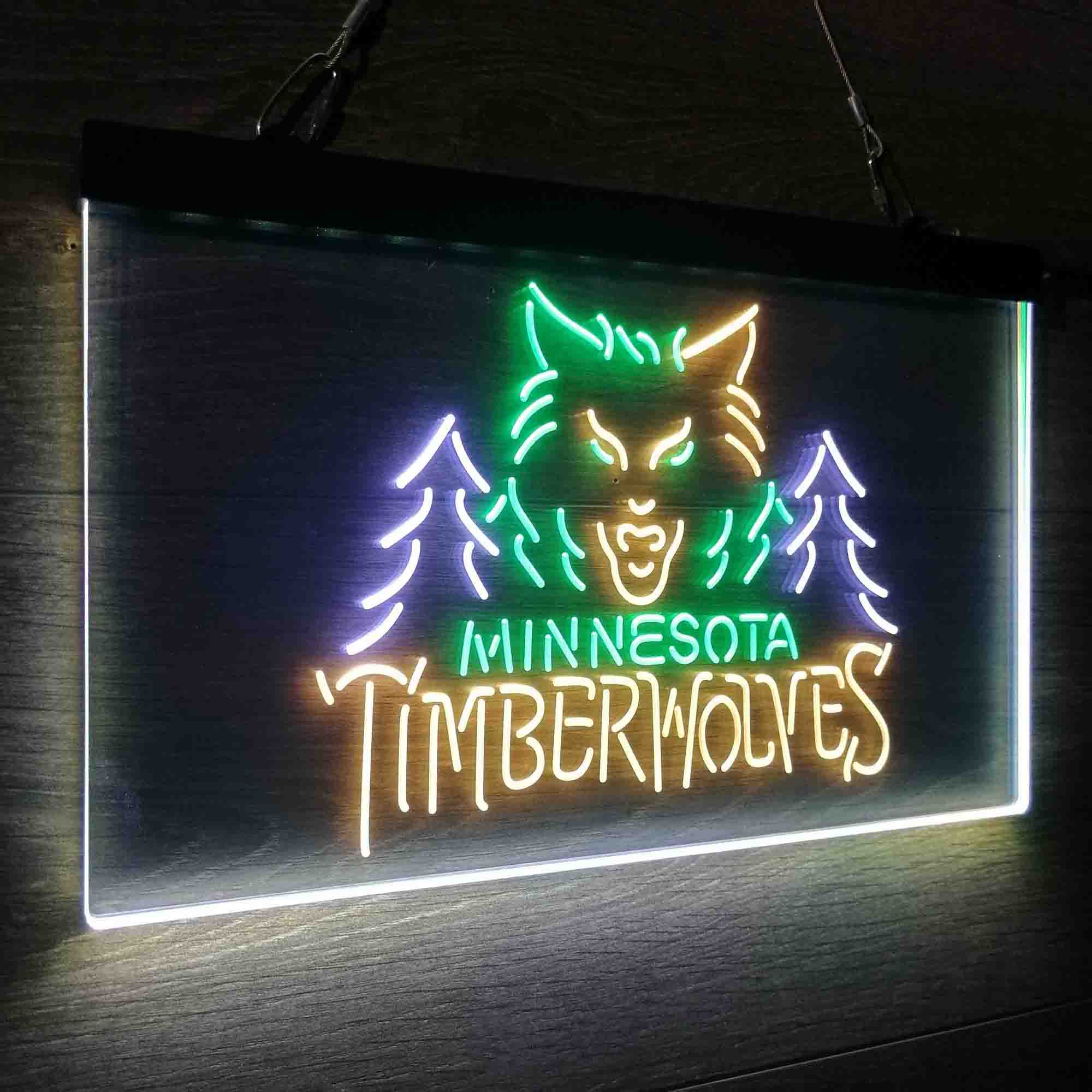 Minnesota Timberwolves Hockey Neon LED Sign 3 Colors