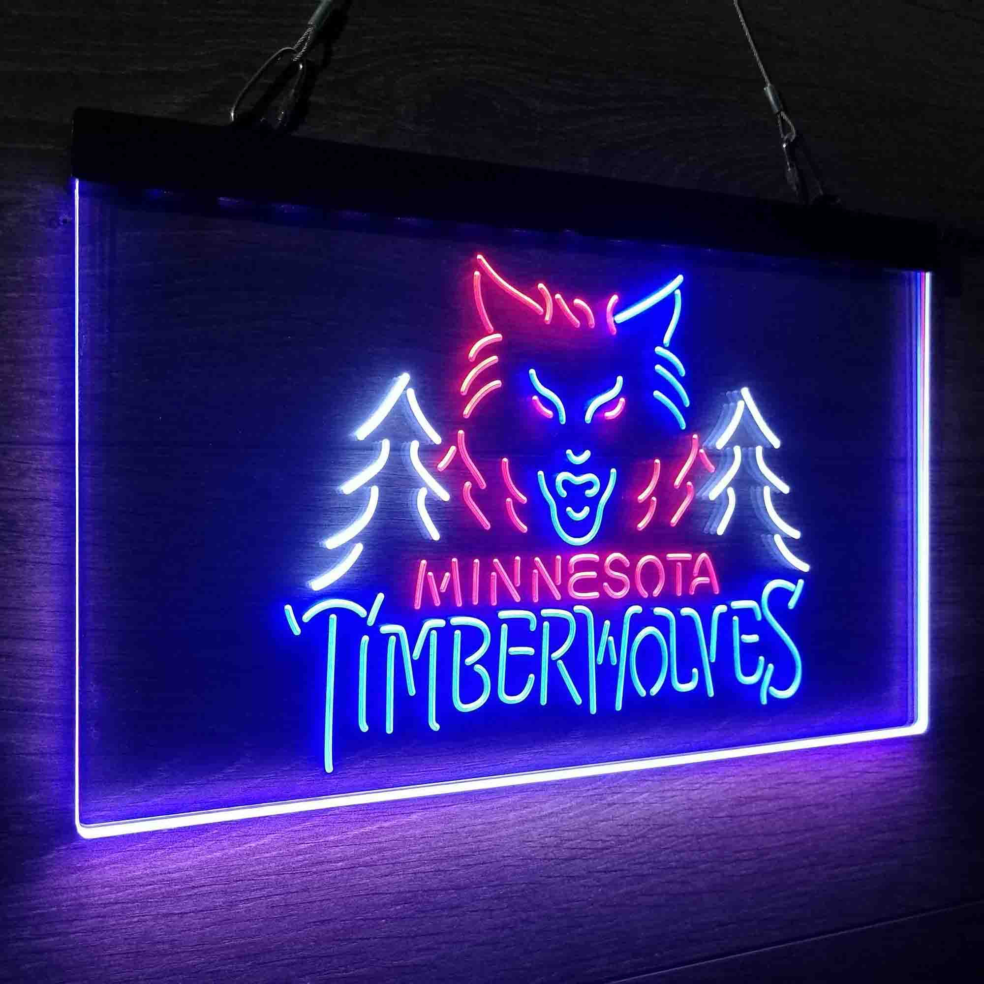 Minnesota Timberwolves Hockey Neon LED Sign 3 Colors