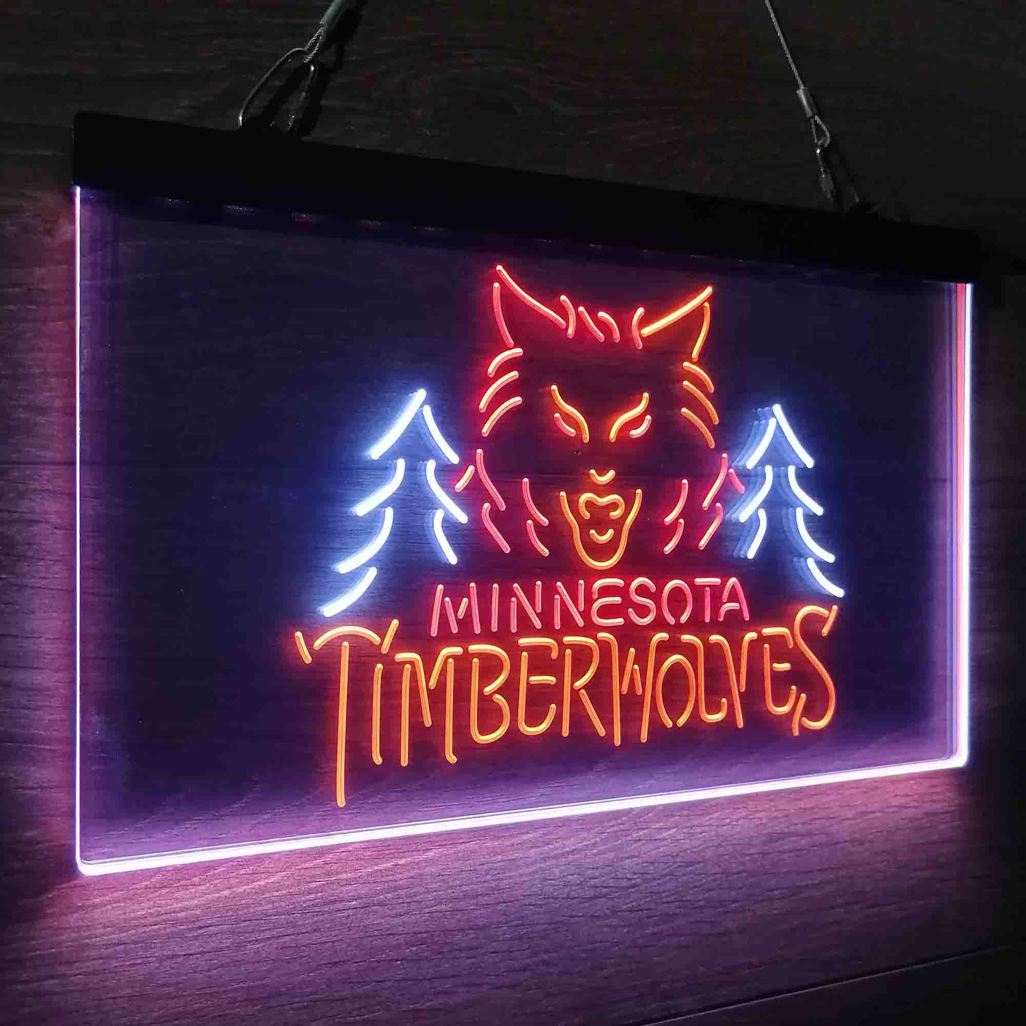 Minnesota Timberwolves Hockey Neon LED Sign 3 Colors