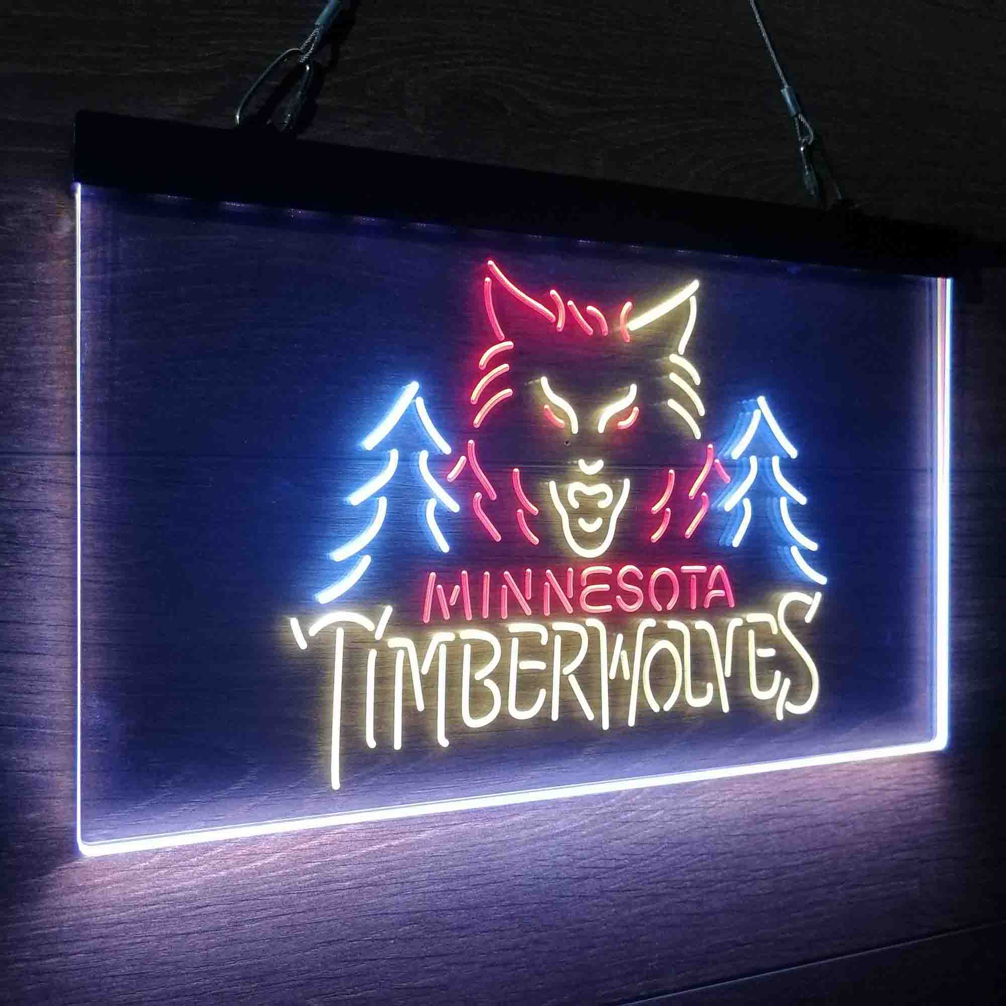 Minnesota Timberwolves Hockey Neon LED Sign 3 Colors