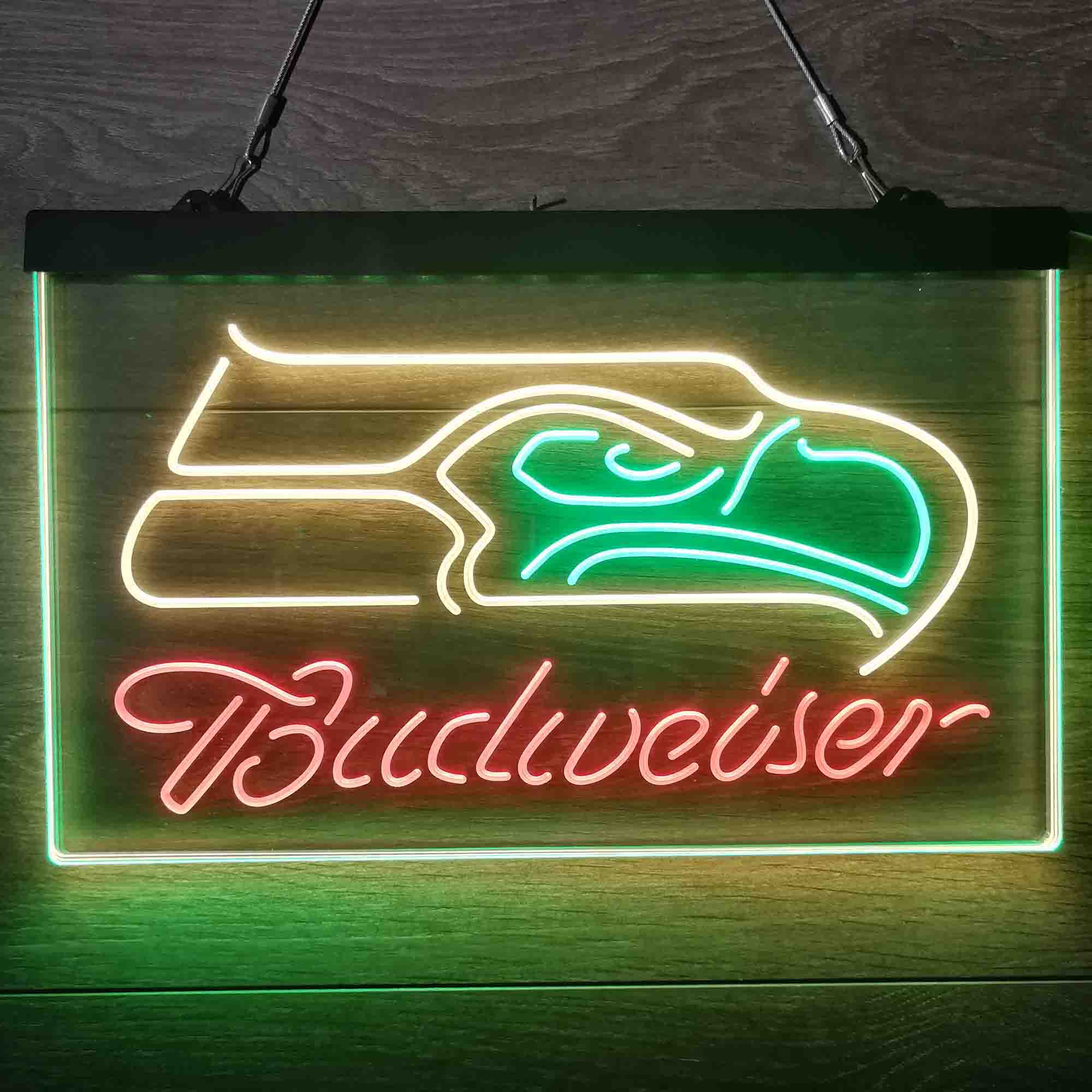 Seattle Seahawks Budweiser Neon-Like LED Light Sign