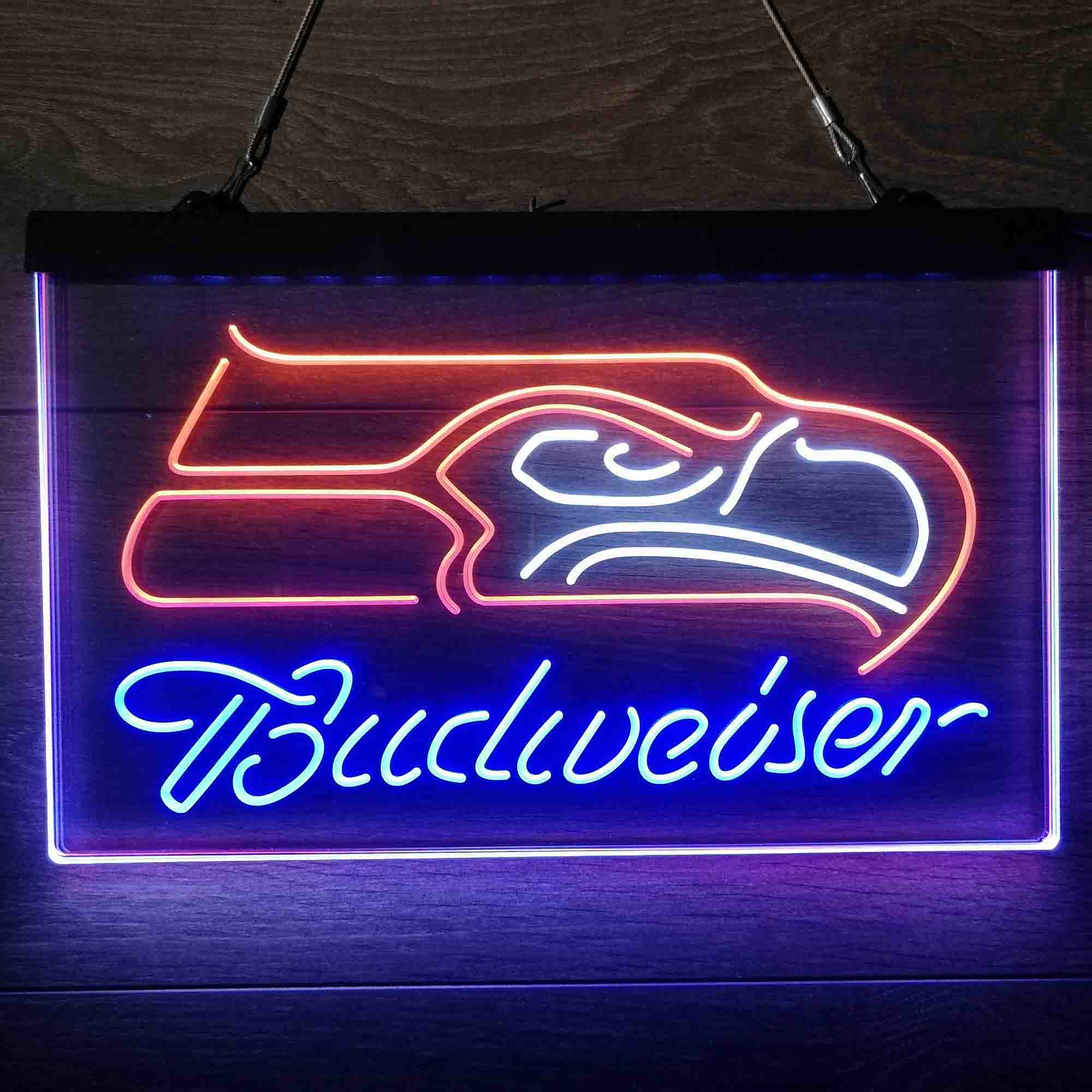 Seattle Seahawks Budweiser Neon-Like LED Light Sign