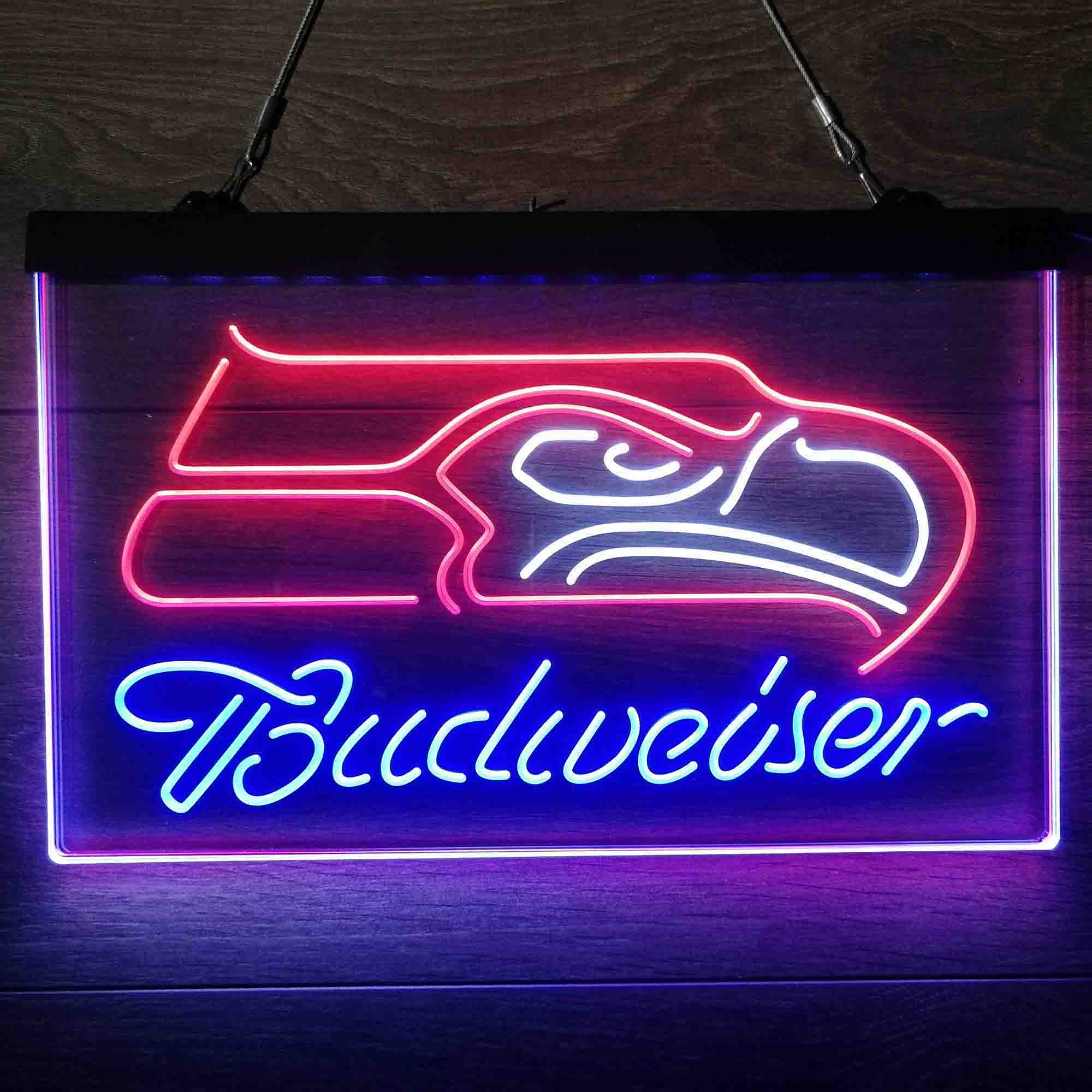 Seattle Seahawks Budweiser Neon-Like LED Light Sign