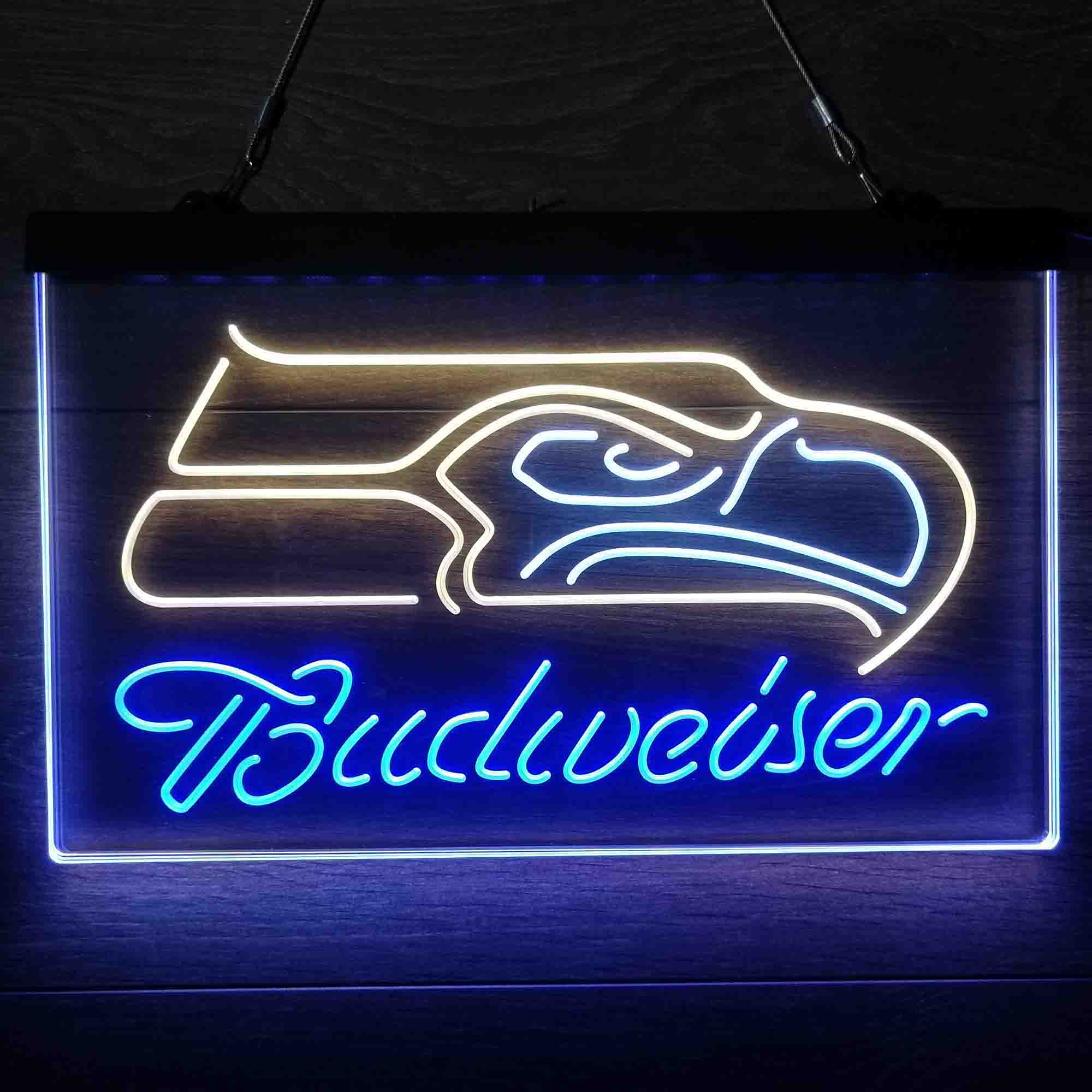 Seattle Seahawks Budweiser Neon-Like LED Light Sign