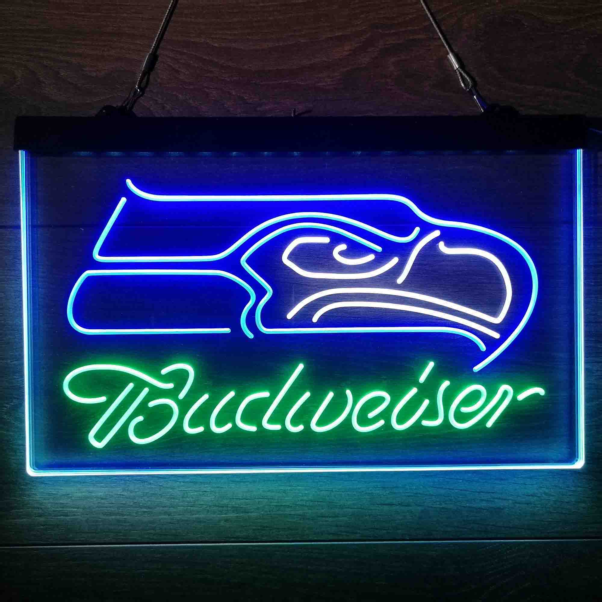 Seattle Seahawks Budweiser Neon-Like LED Light Sign