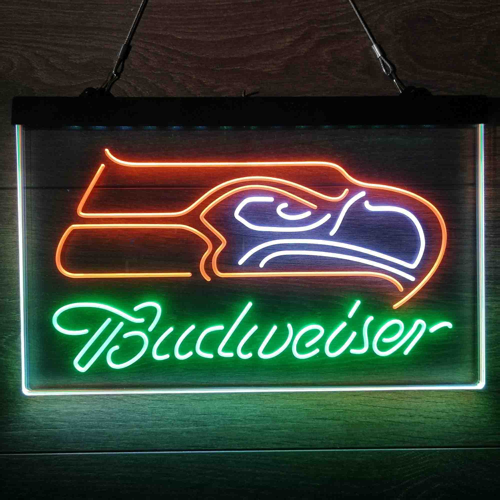 Seattle Seahawks Budweiser Neon-Like LED Light Sign