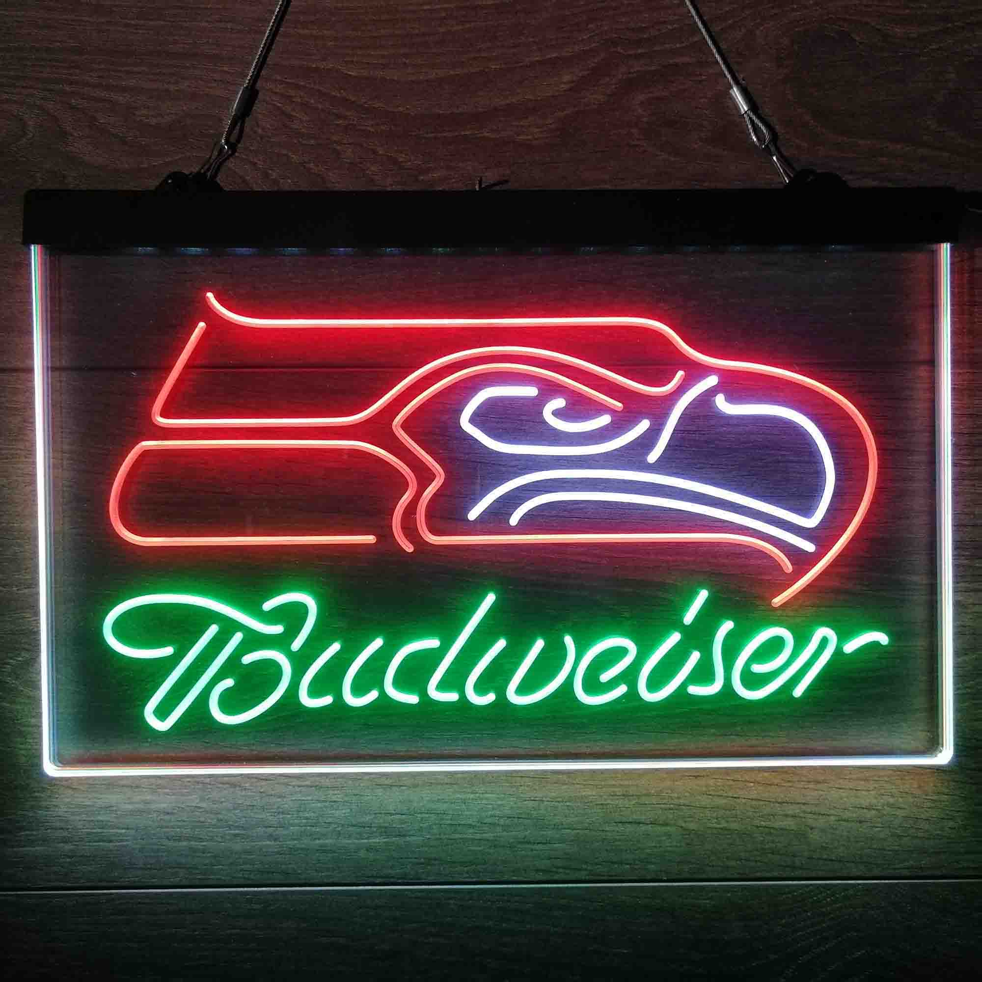 Seattle Seahawks Budweiser Neon-Like LED Light Sign