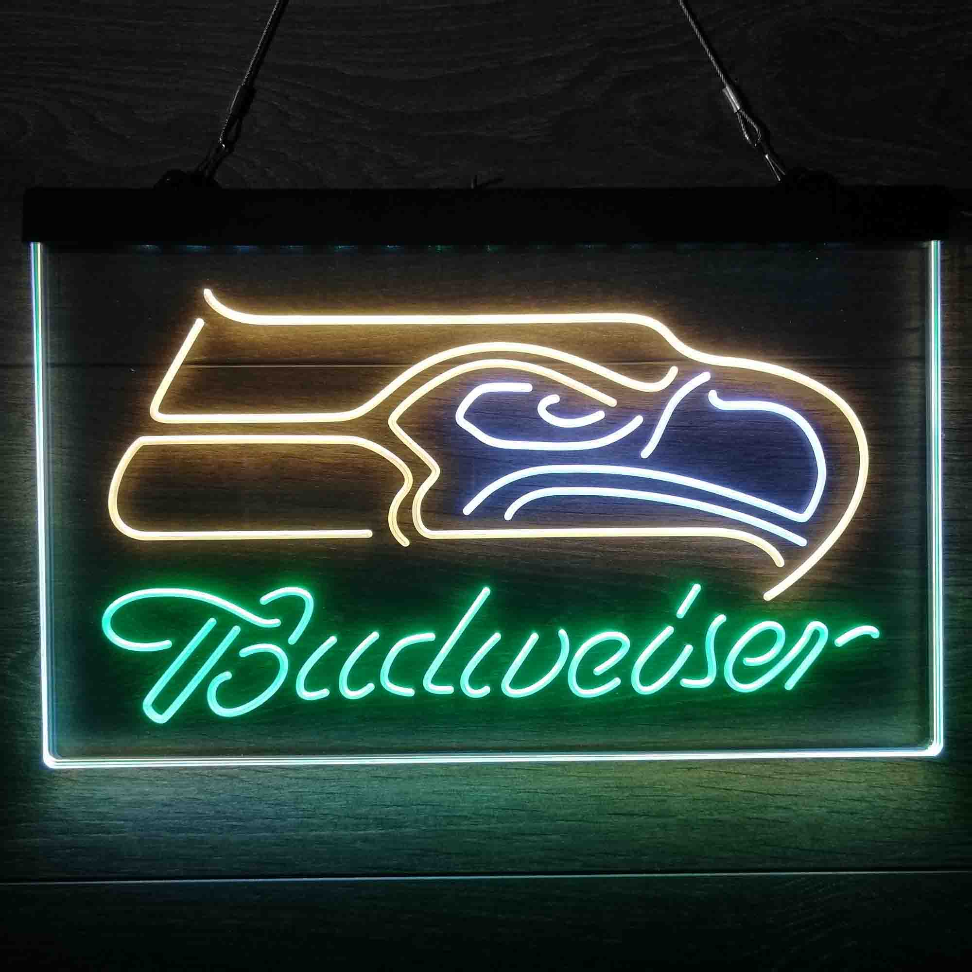 Seattle Seahawks Budweiser Neon-Like LED Light Sign