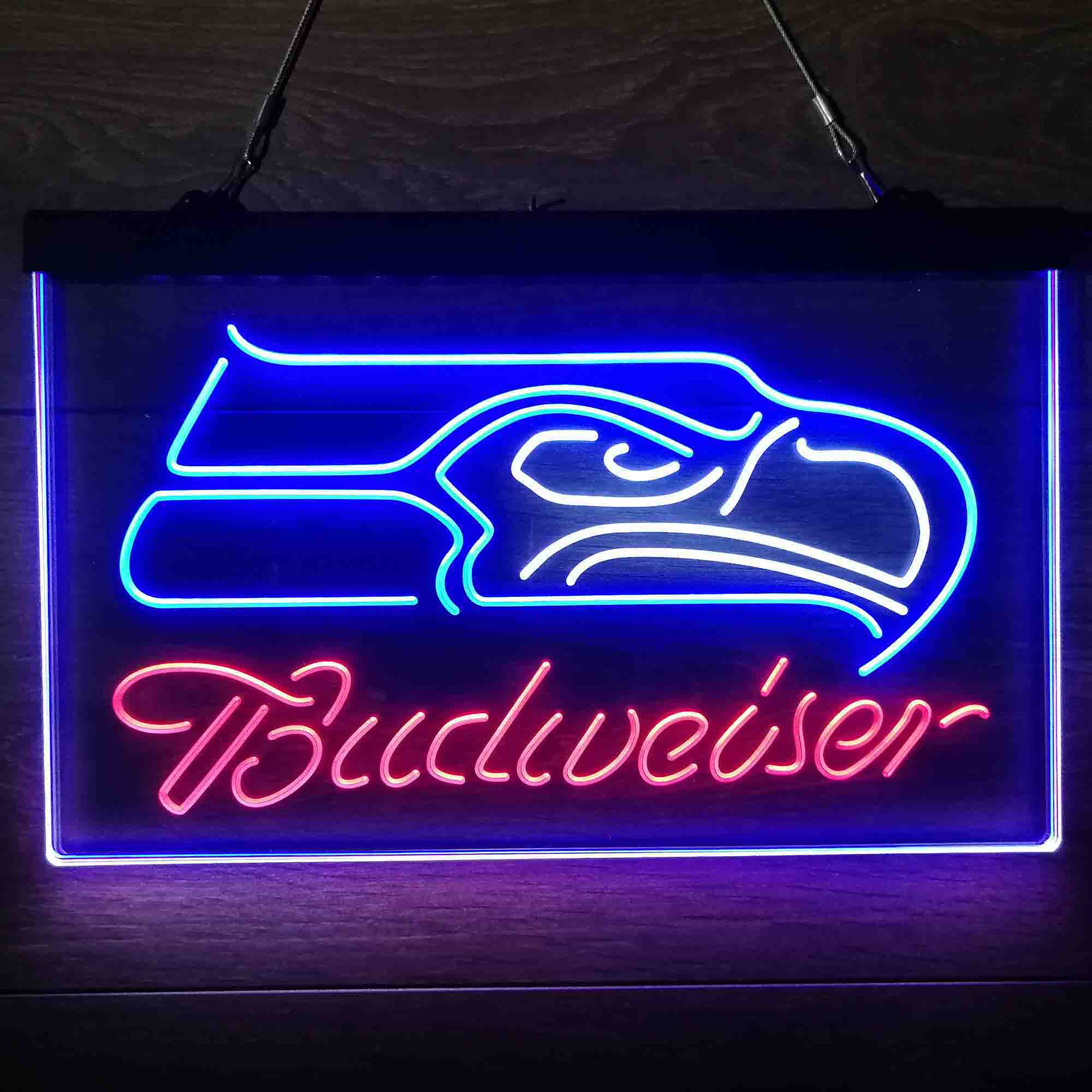 Seattle Seahawks Budweiser Neon-Like LED Light Sign