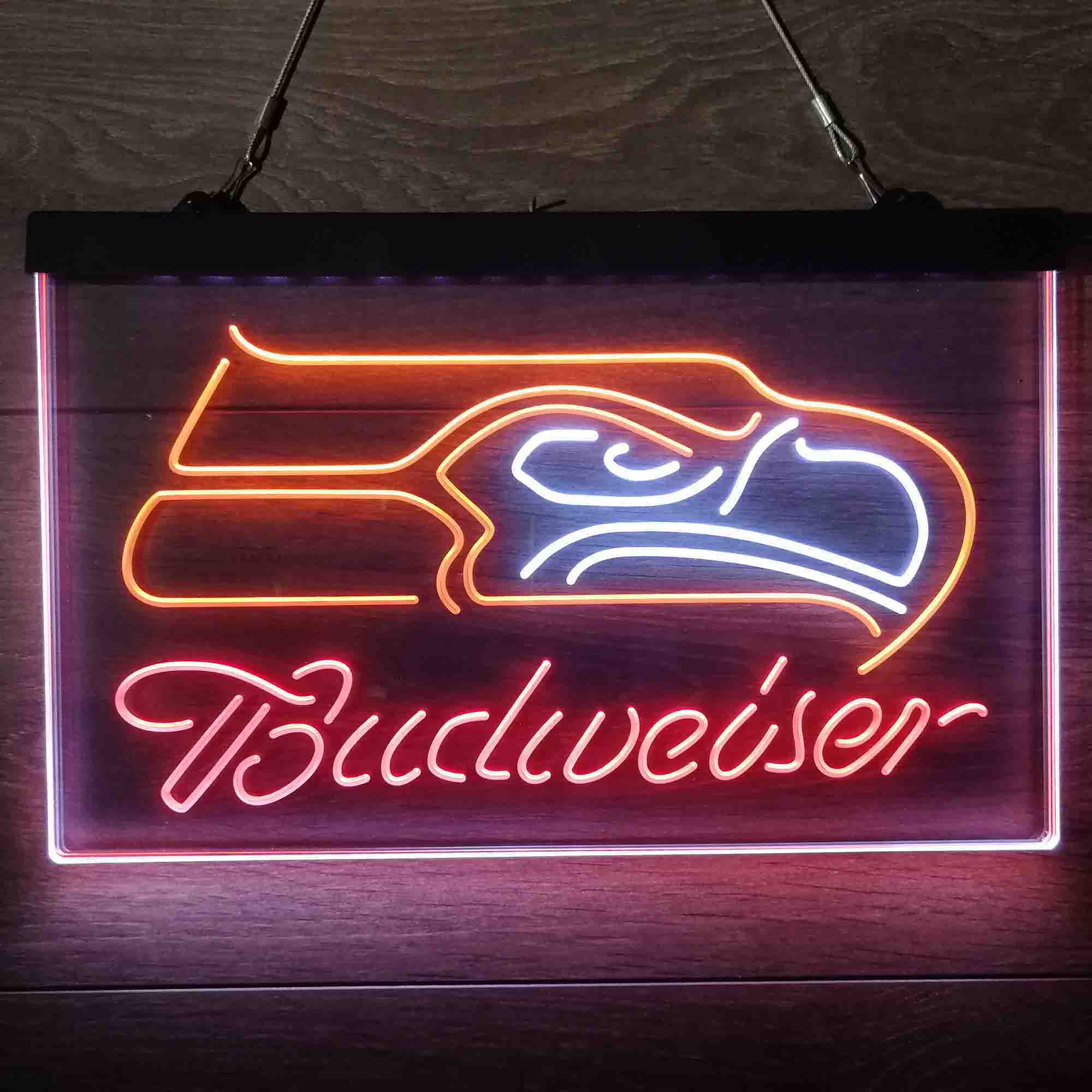 Seattle Seahawks Budweiser Neon-Like LED Light Sign