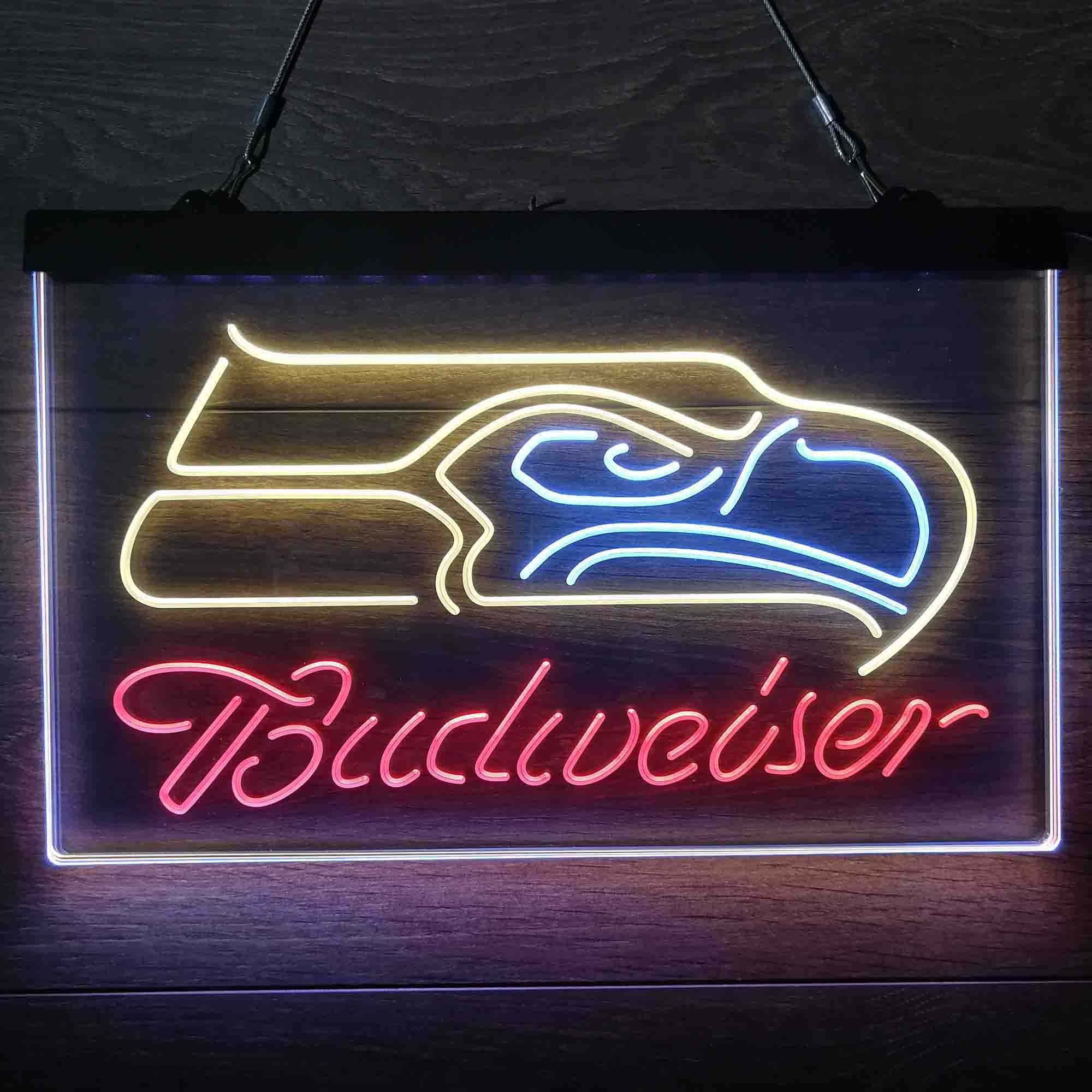 Seattle Seahawks Budweiser Neon-Like LED Light Sign