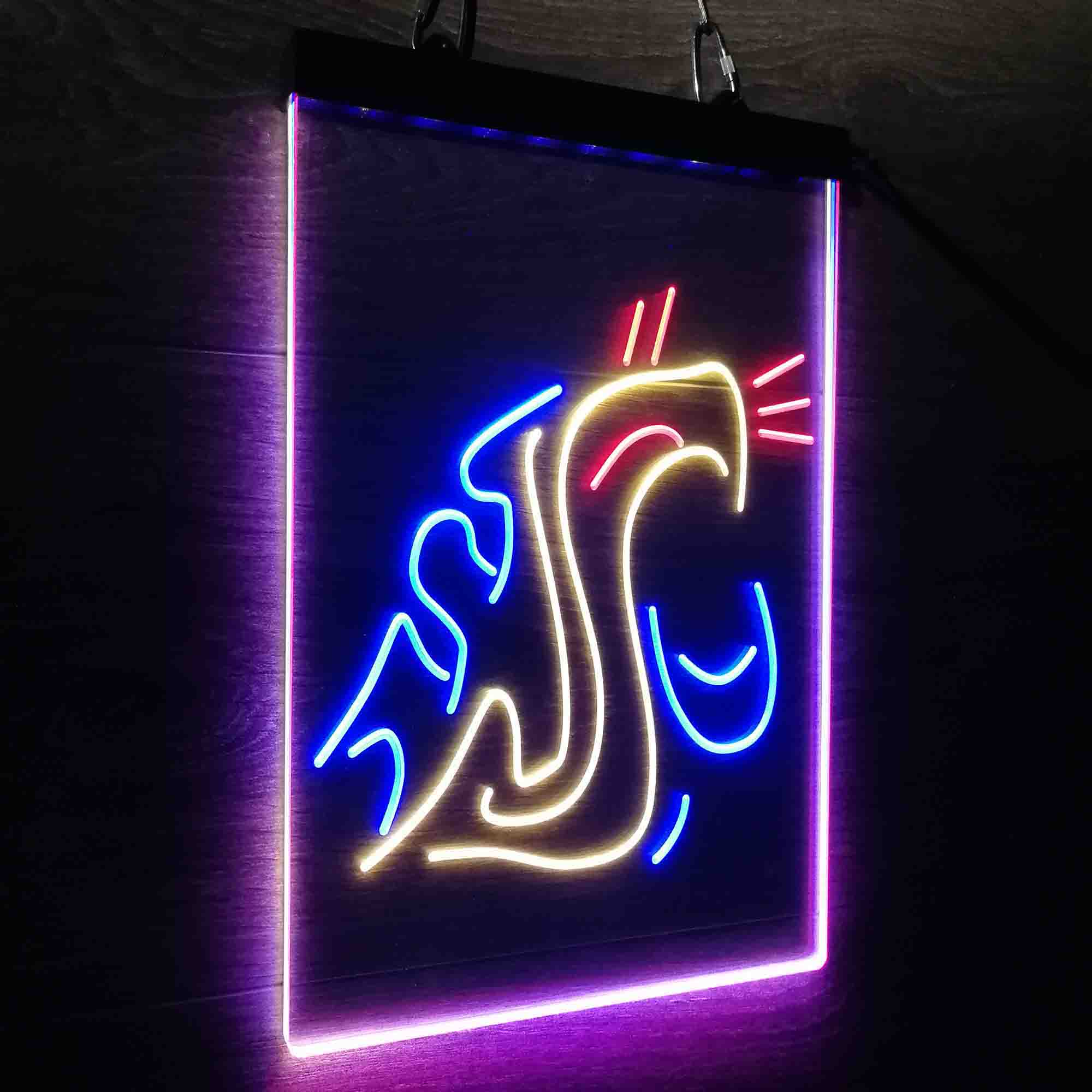 Washington State Cougar Neon LED Sign 3 Colors